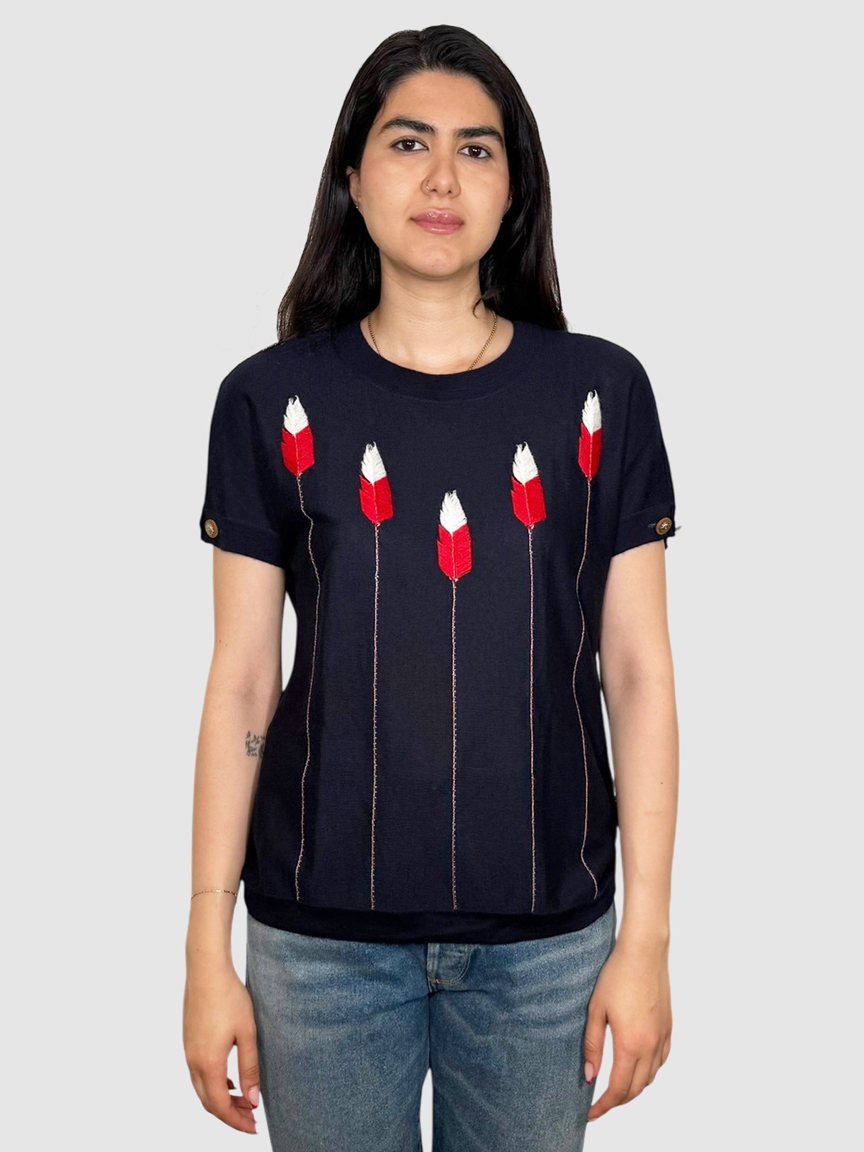 2014 Feather Print Top