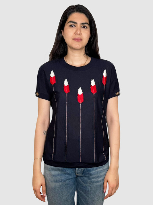 2014 Feather Print Top