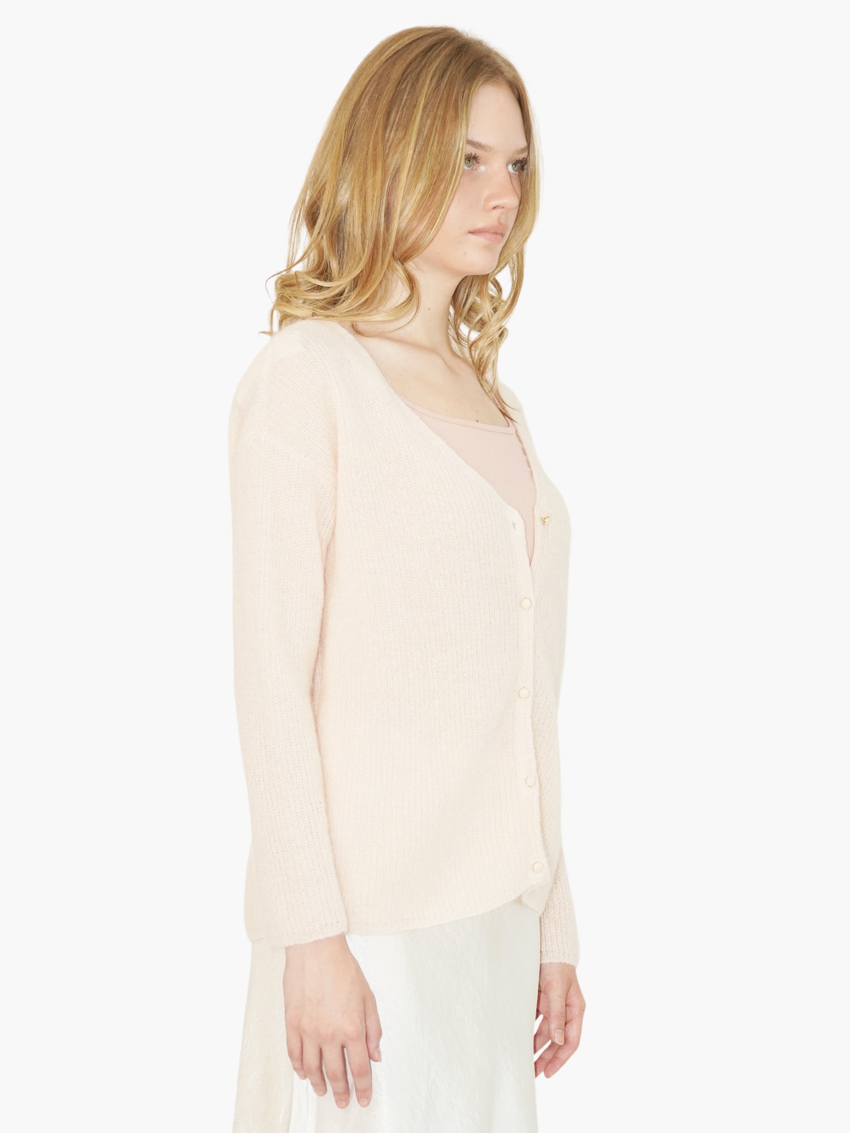 Mohair V-Neck Cardigan