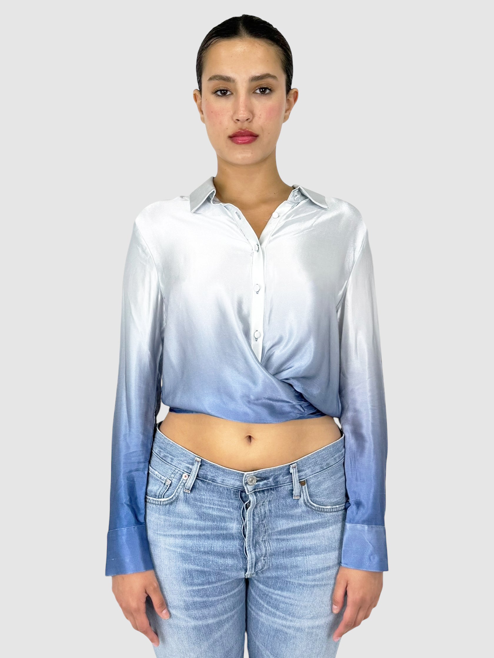 Ombré Button-Up Top