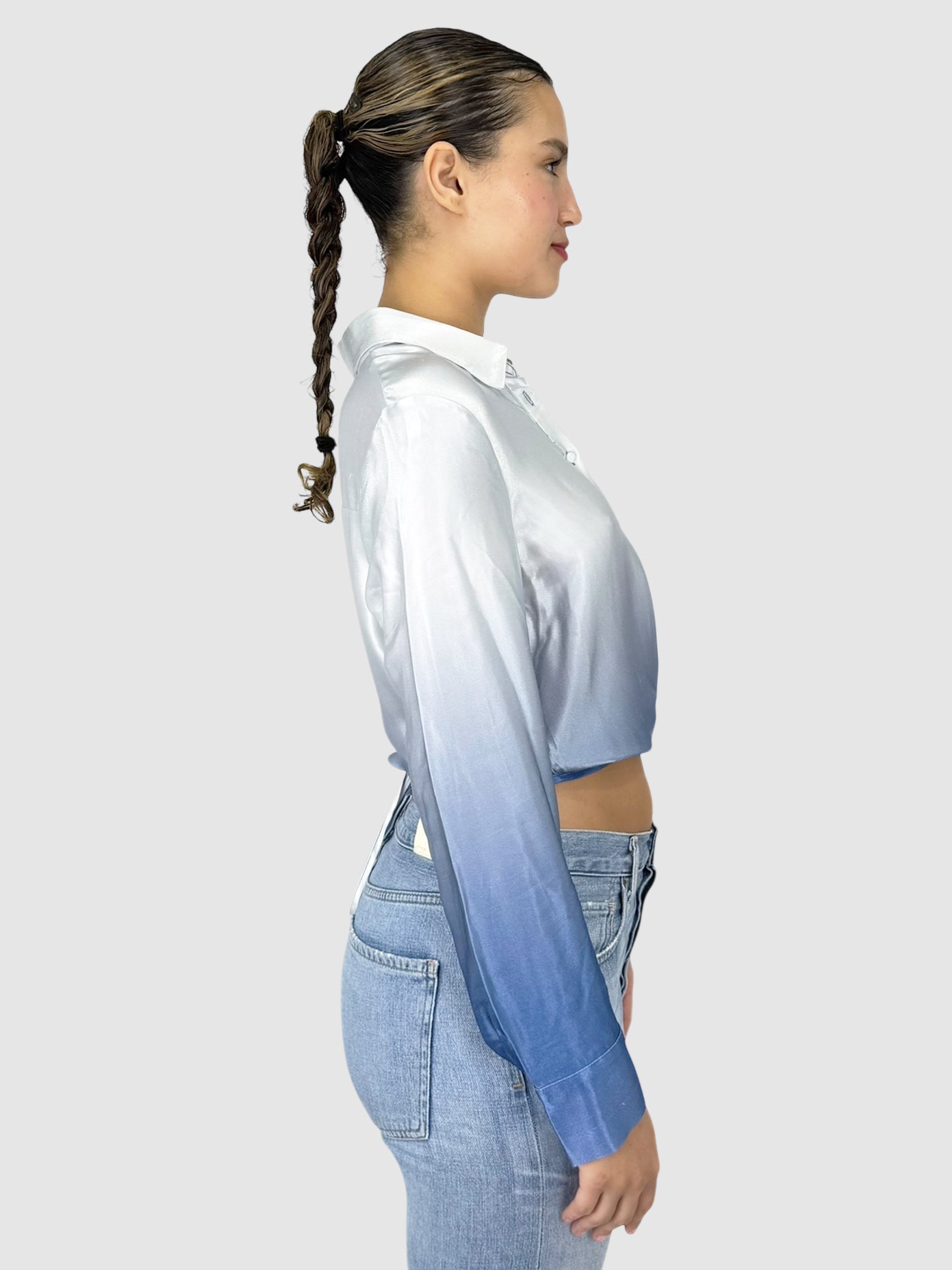 Ombré Button-Up Top
