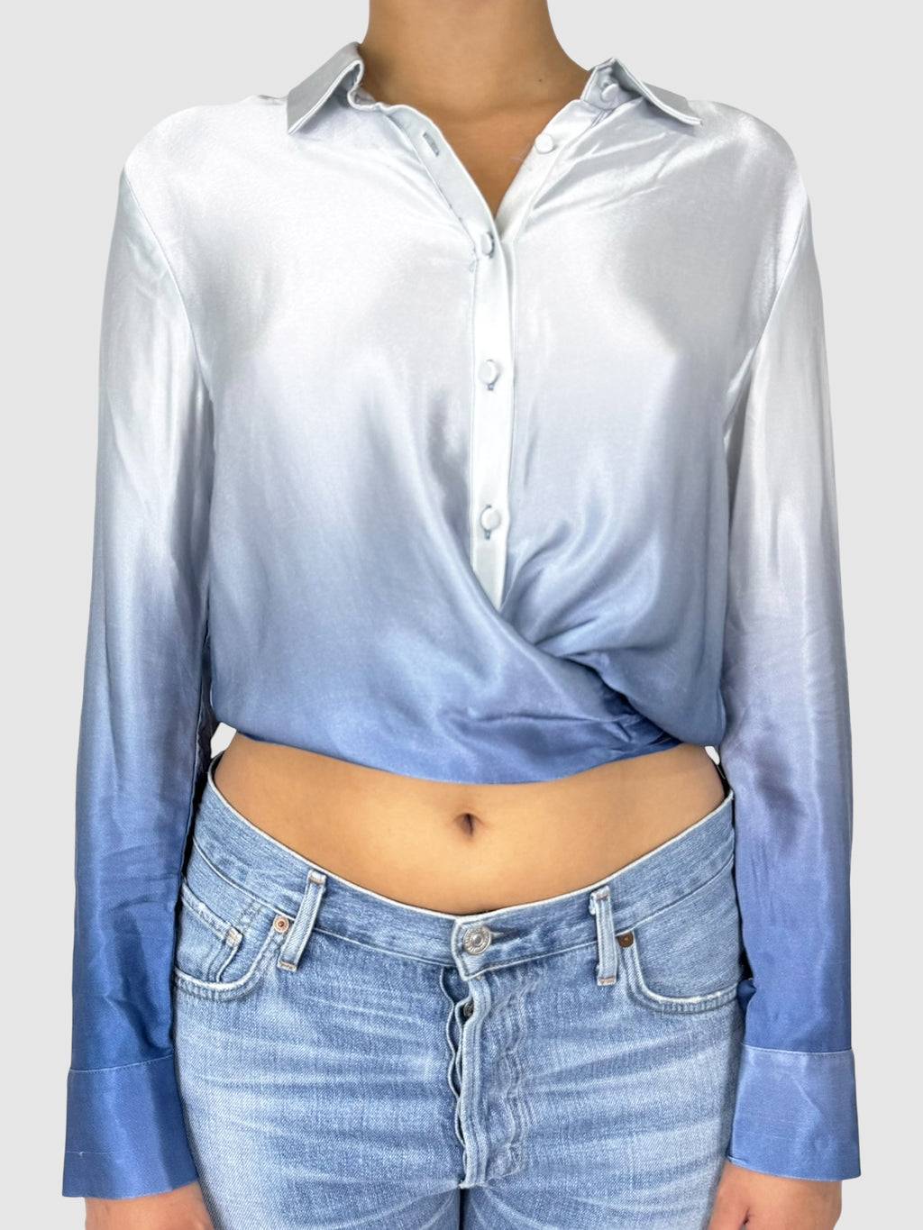 Ombré Button-Up Top