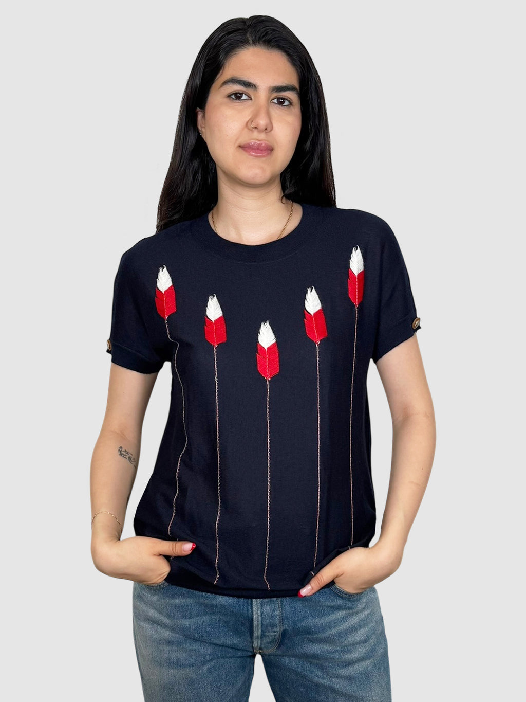 2014 Feather Print Top