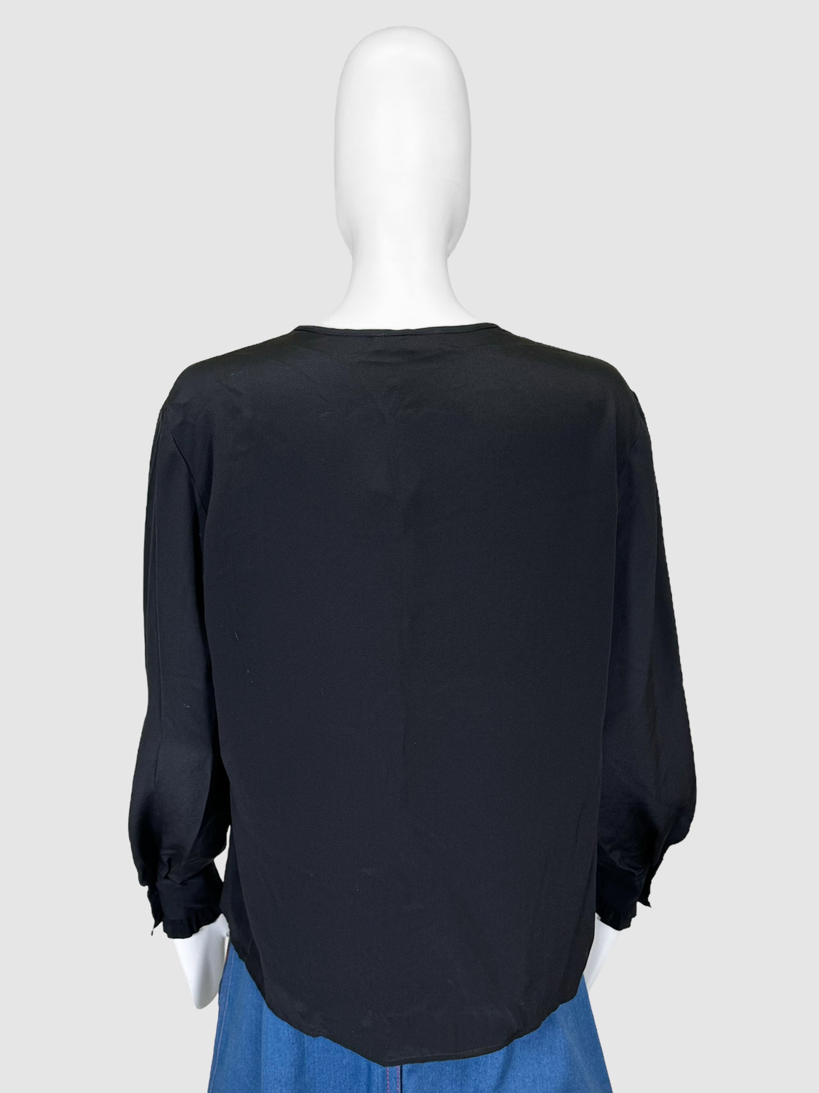 Silk Blouse with Tie - Size 40