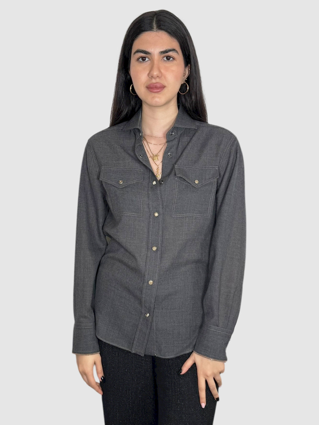 Wool Button-Up Top