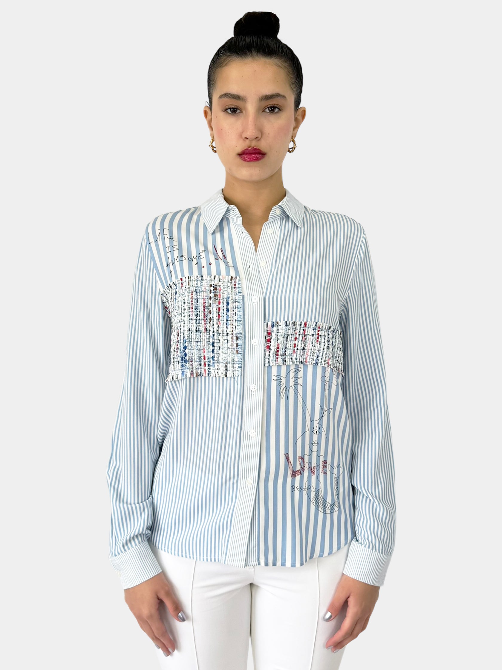 Stripe Button-Up Shirt