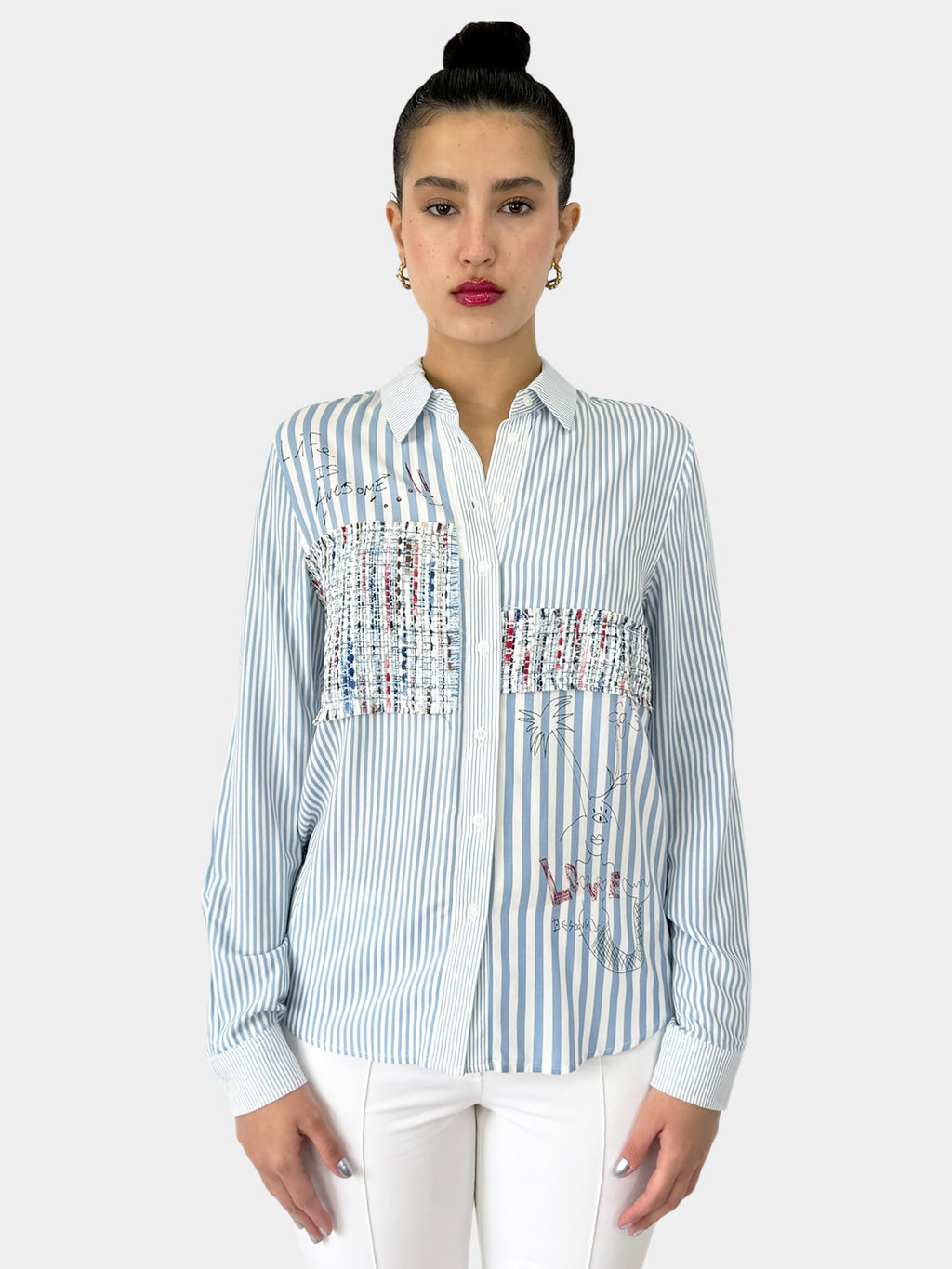 Stripe Button-Up Shirt