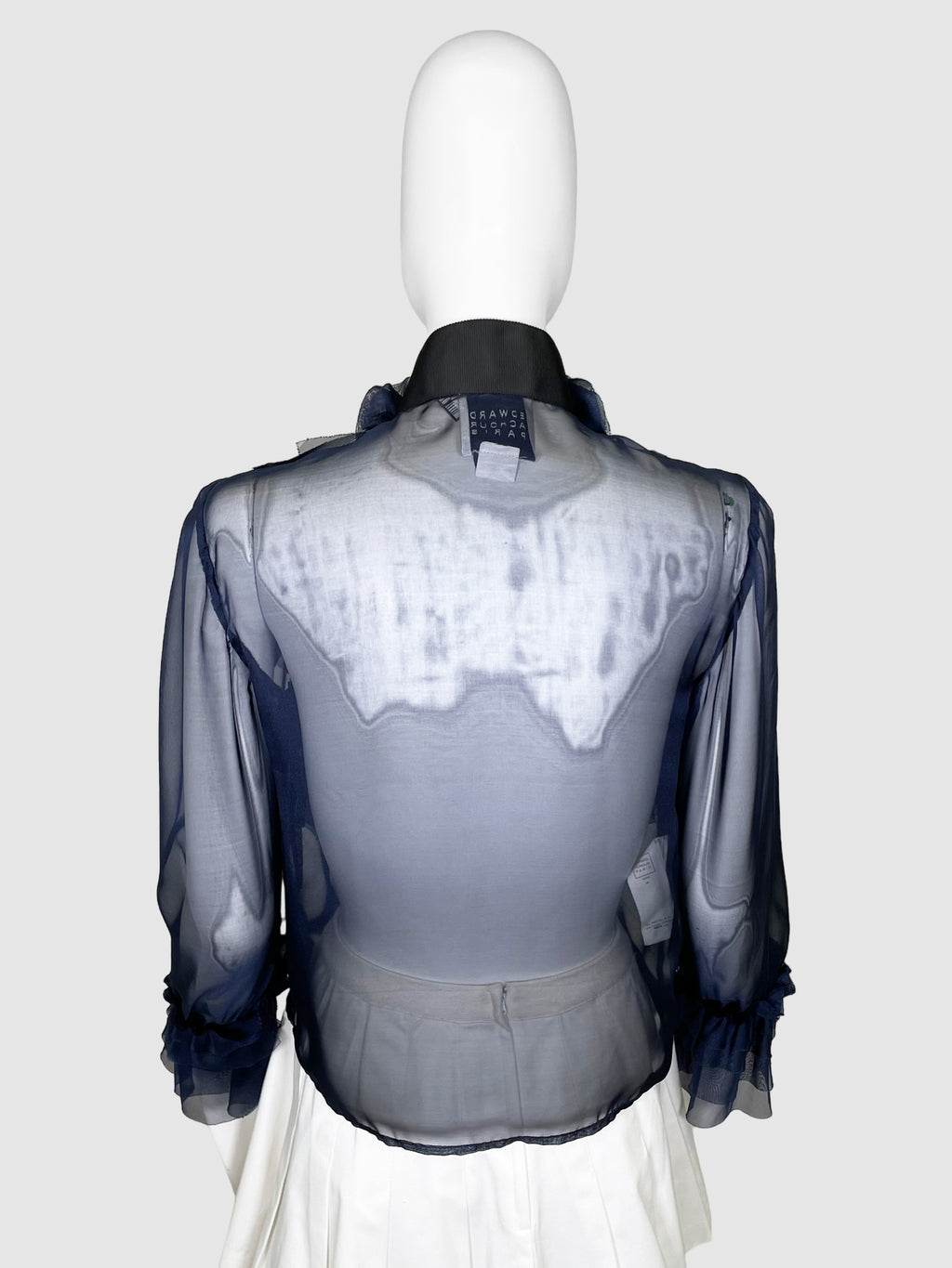 Sheer Ruffled Blouse - Size 36