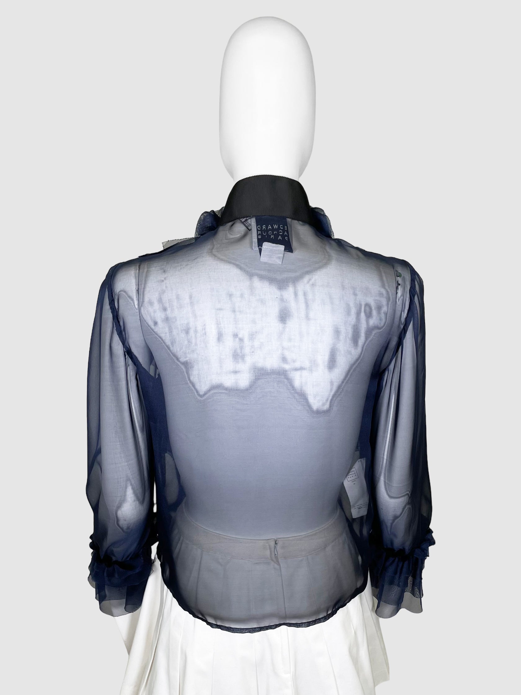 Sheer Ruffled Blouse - Size 36