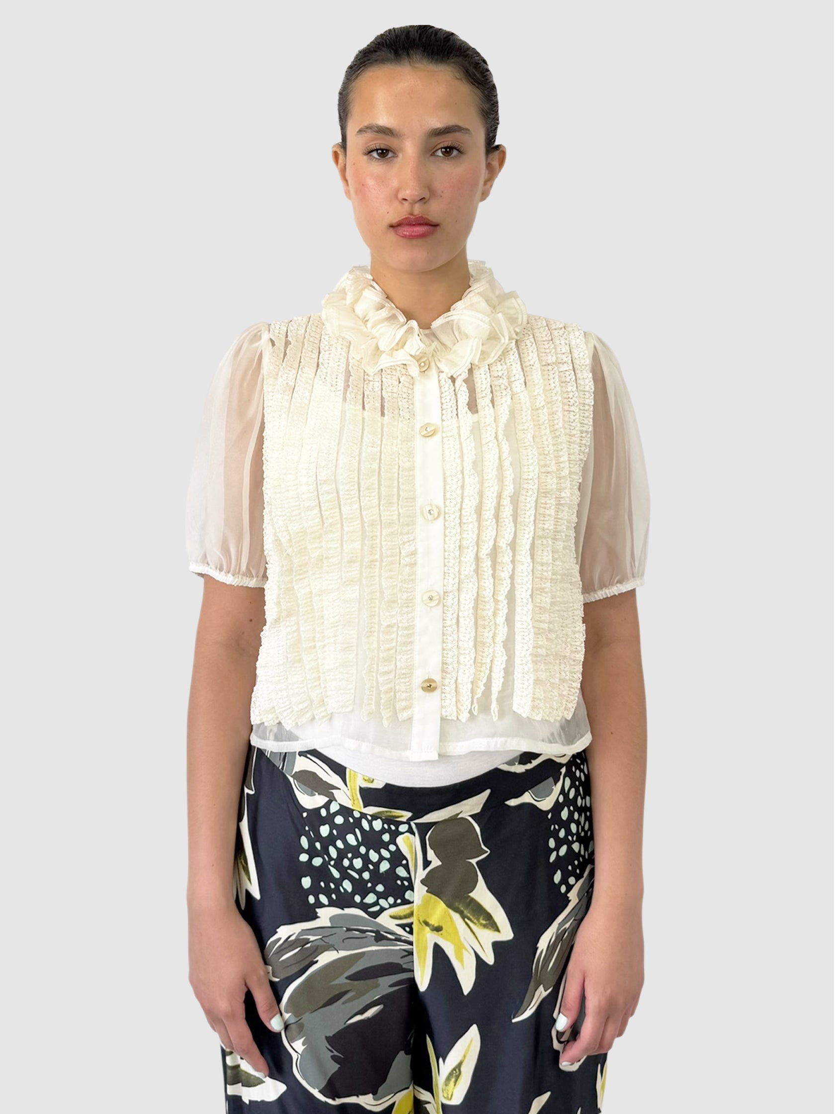 Ruffle Chiffon Top