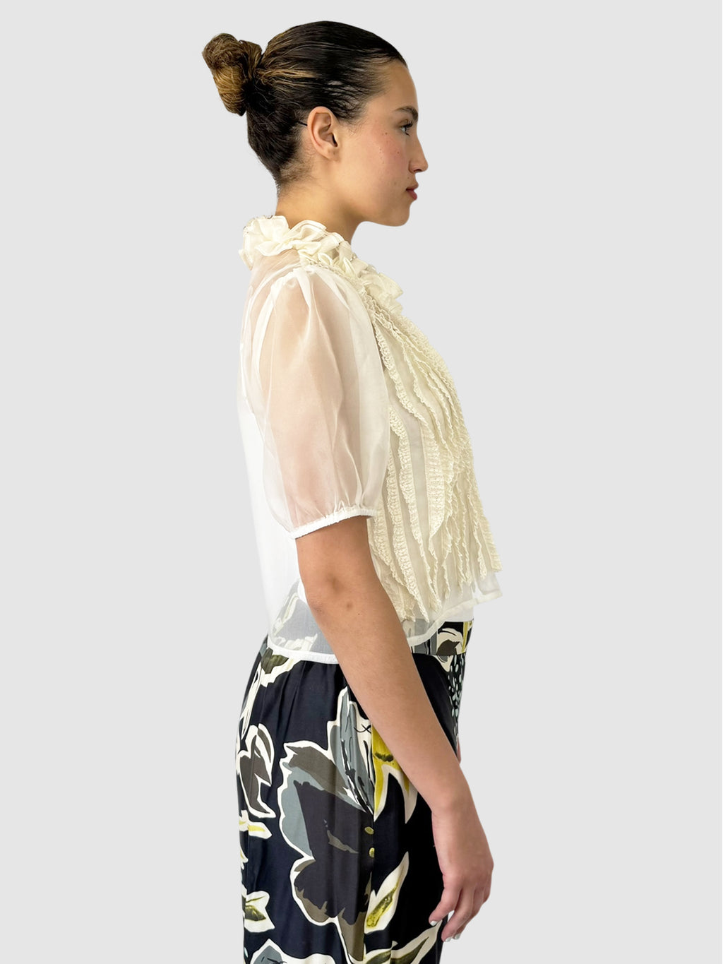 Ruffle Chiffon Top