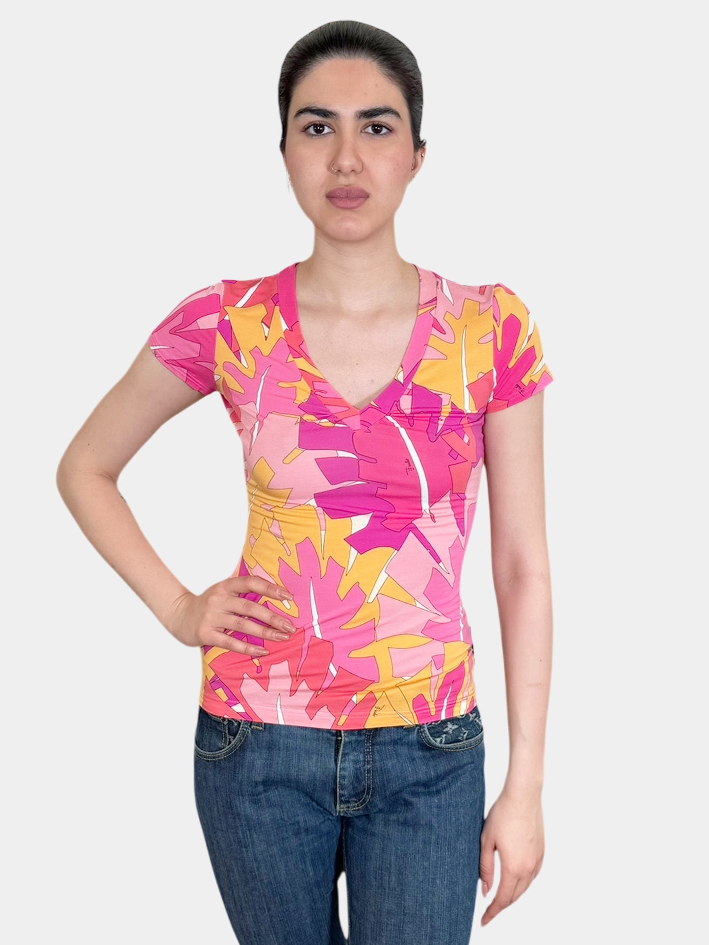 Leaf Print Top