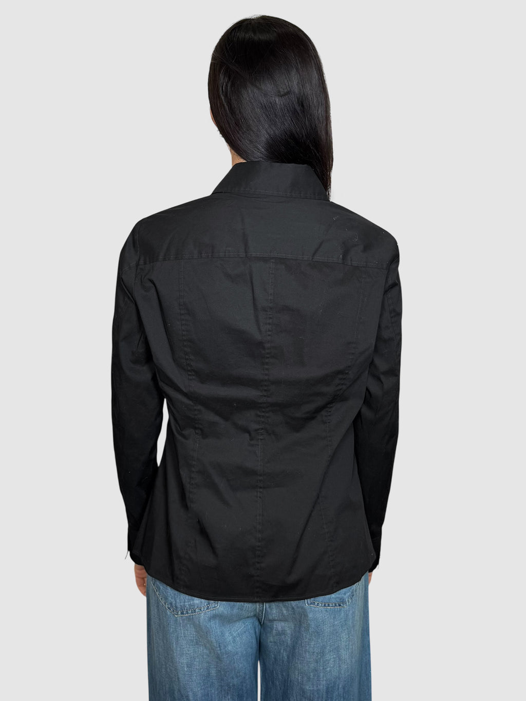 Side Zip Button-Up Top