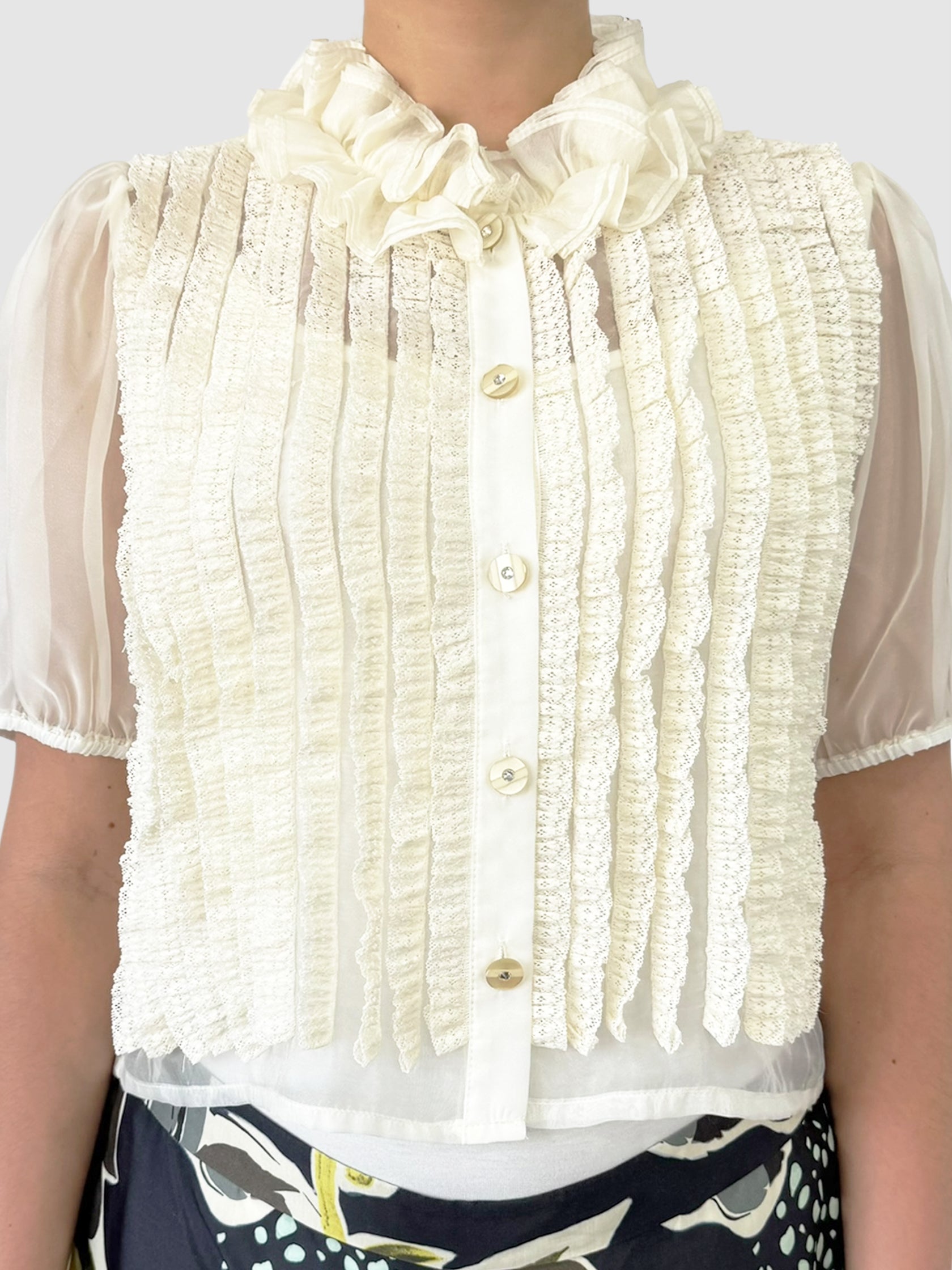Ruffle Chiffon Top