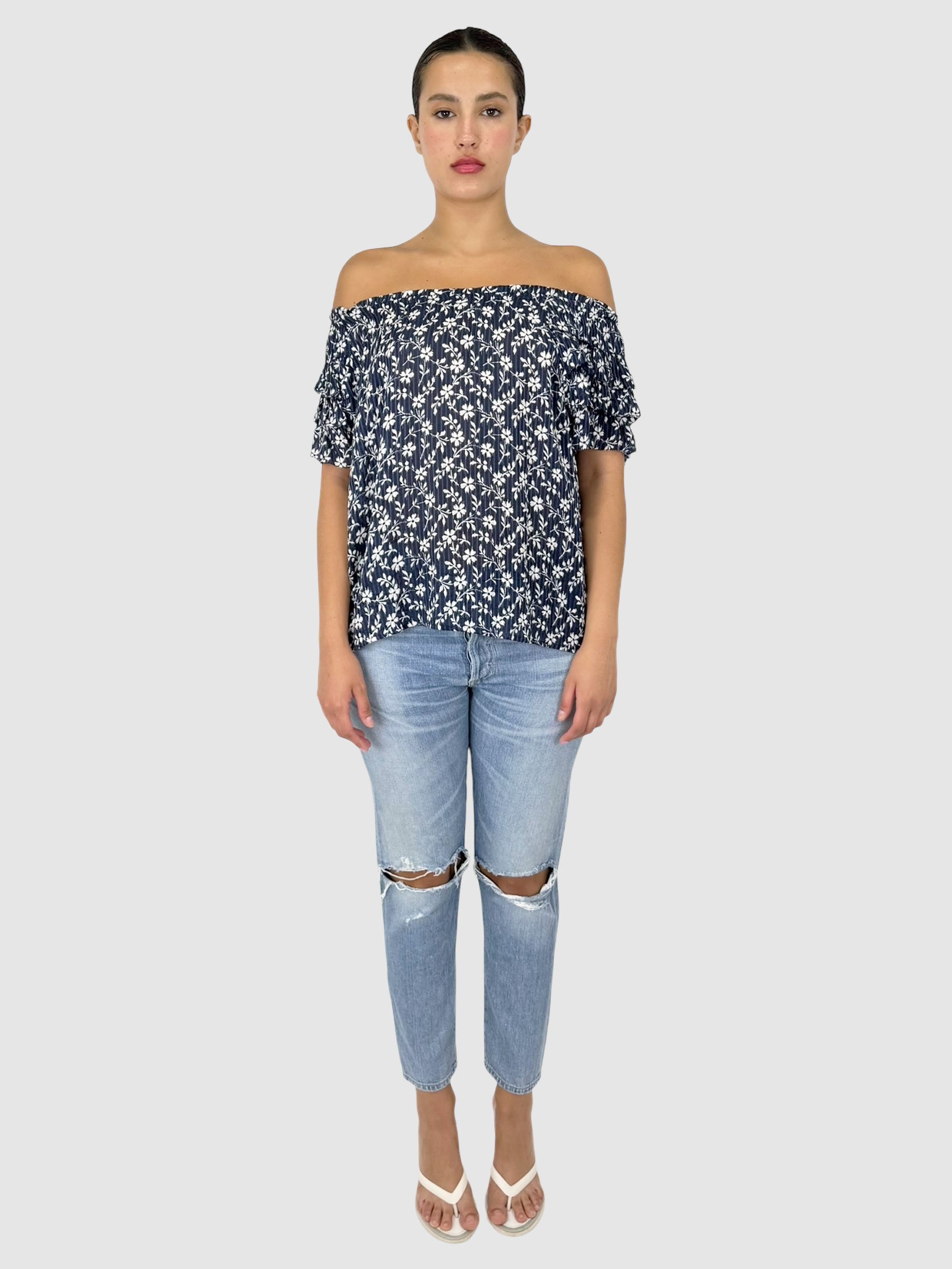 Off-The-Shoulder Floral Top