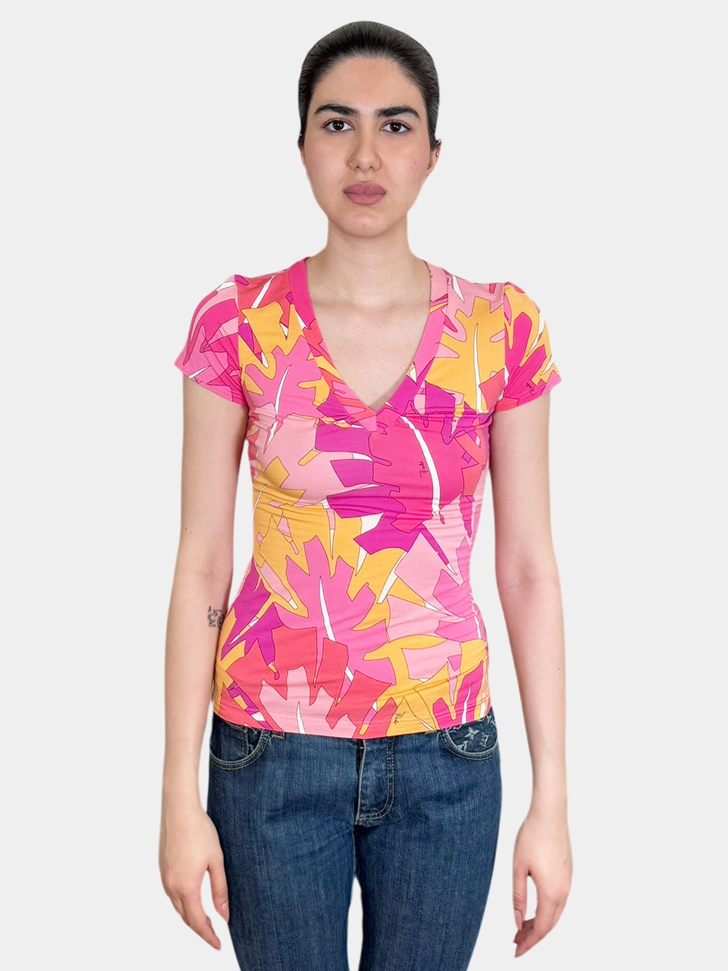 Leaf Print Top