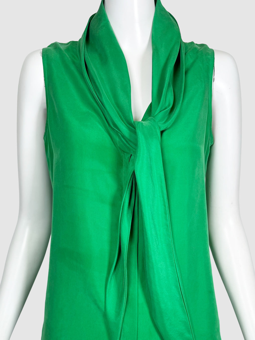 Tie-Neck Sleeveless Blouse - Size 1