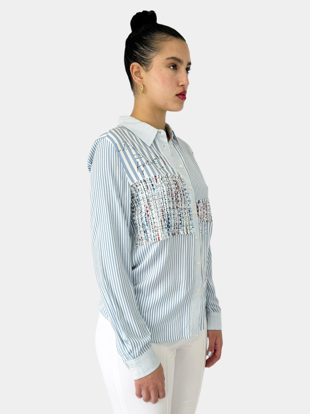 Stripe Button-Up Shirt