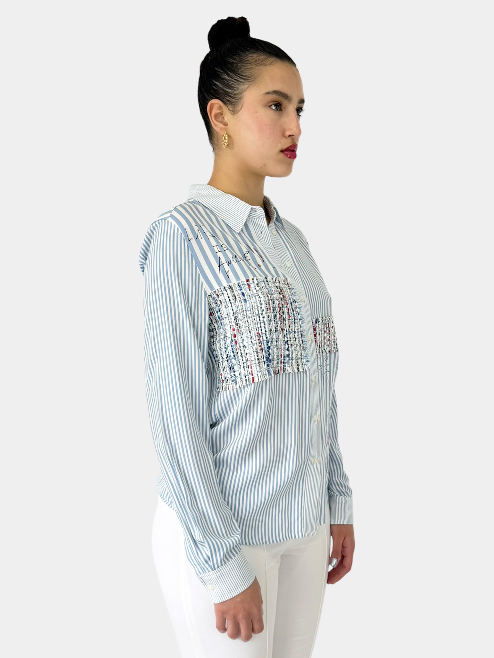 Stripe Button-Up Shirt