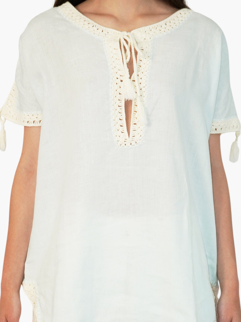 Crochet Linen Top