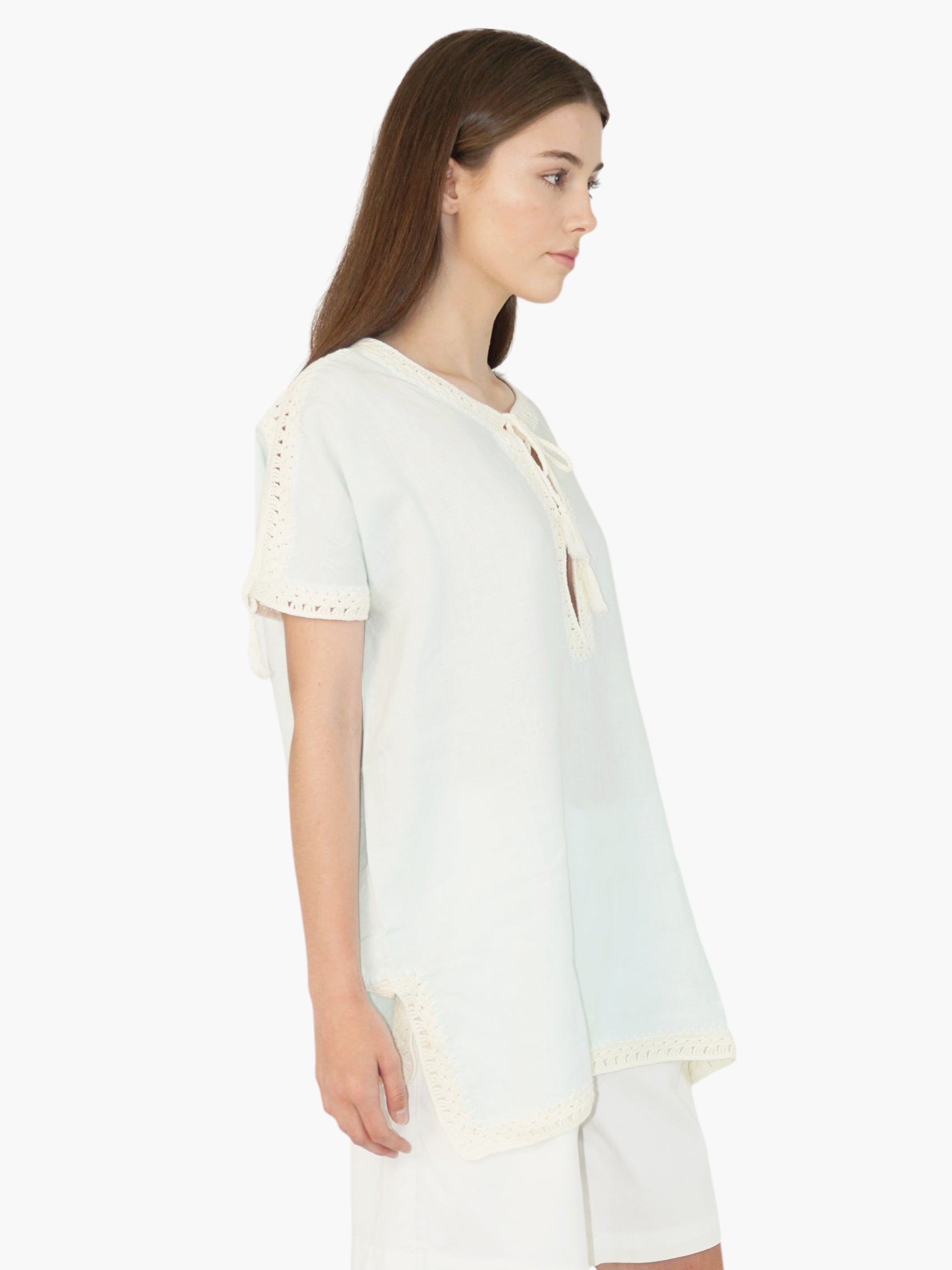 Crochet Linen Top