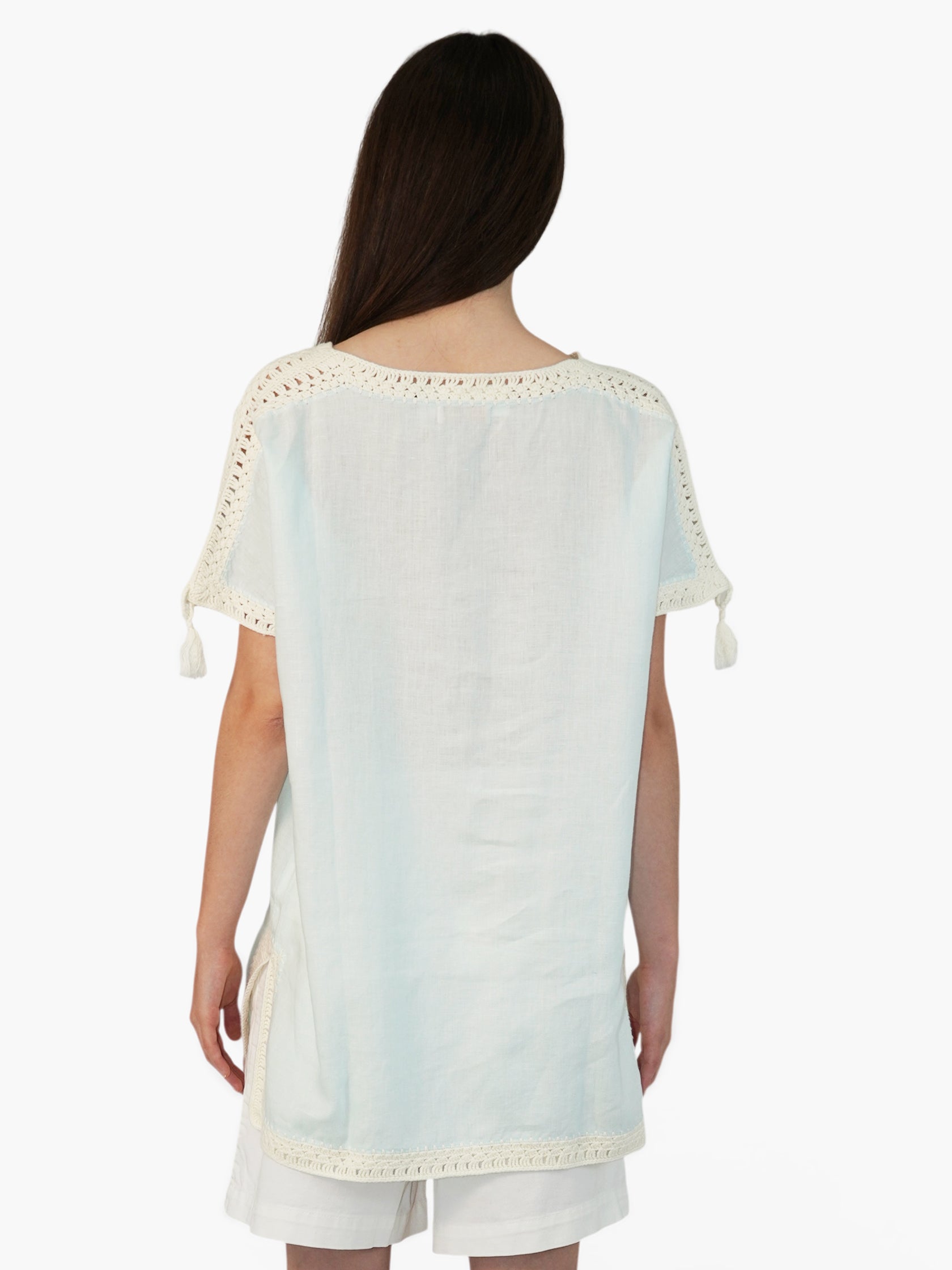 Crochet Linen Top