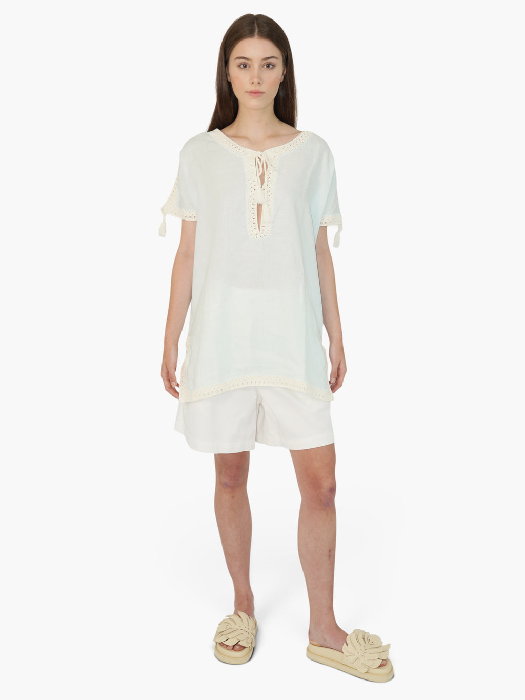 Crochet Linen Top
