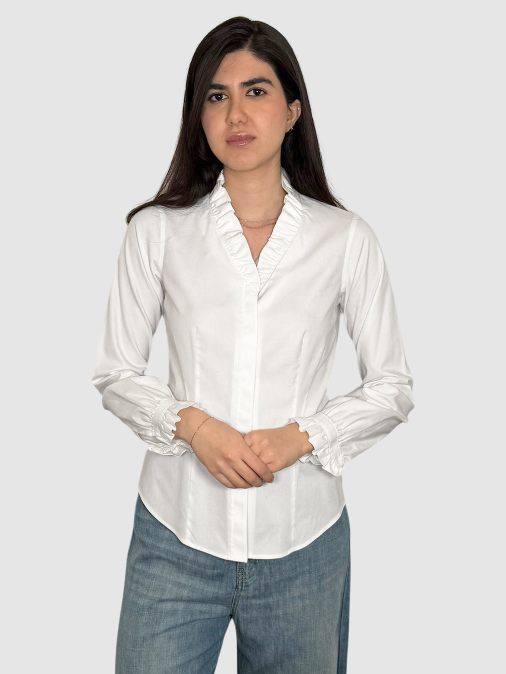 Ruffle Button-Up Top