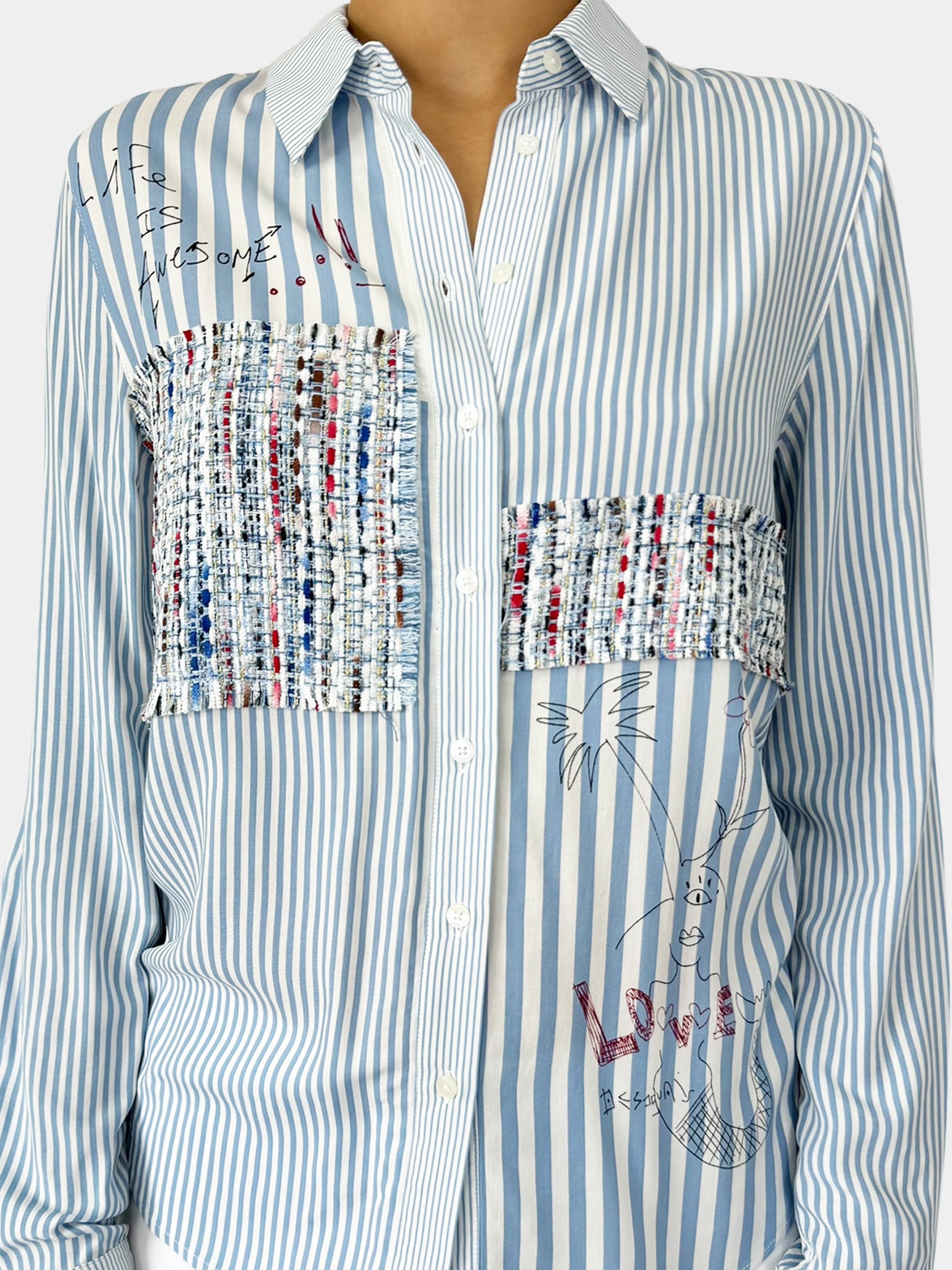Stripe Button-Up Shirt
