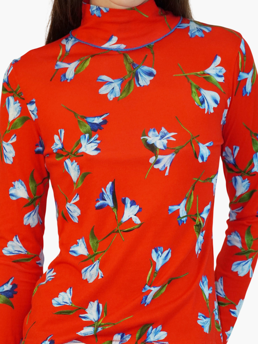 Floral Turtleneck Top