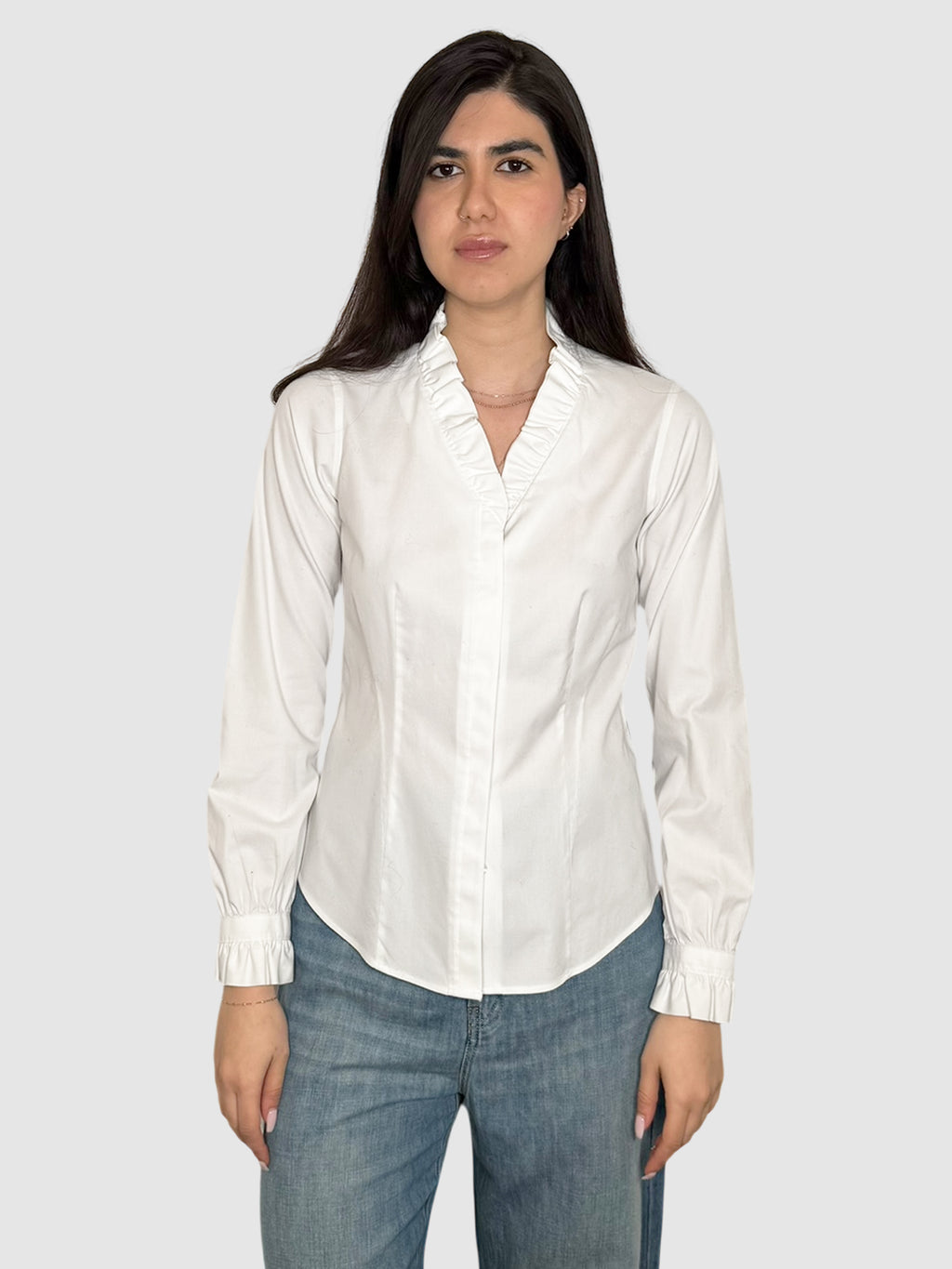 Ruffle Button-Up Top