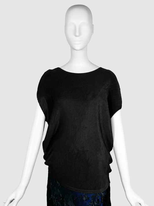 Pleated Short Sleeve Top - One Size