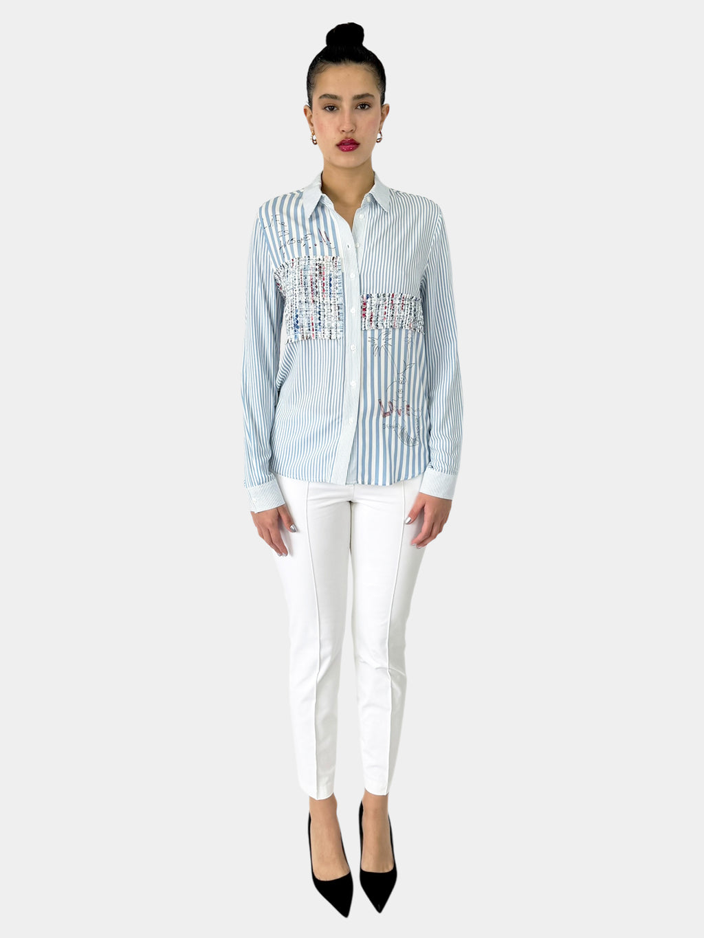 Stripe Button-Up Shirt