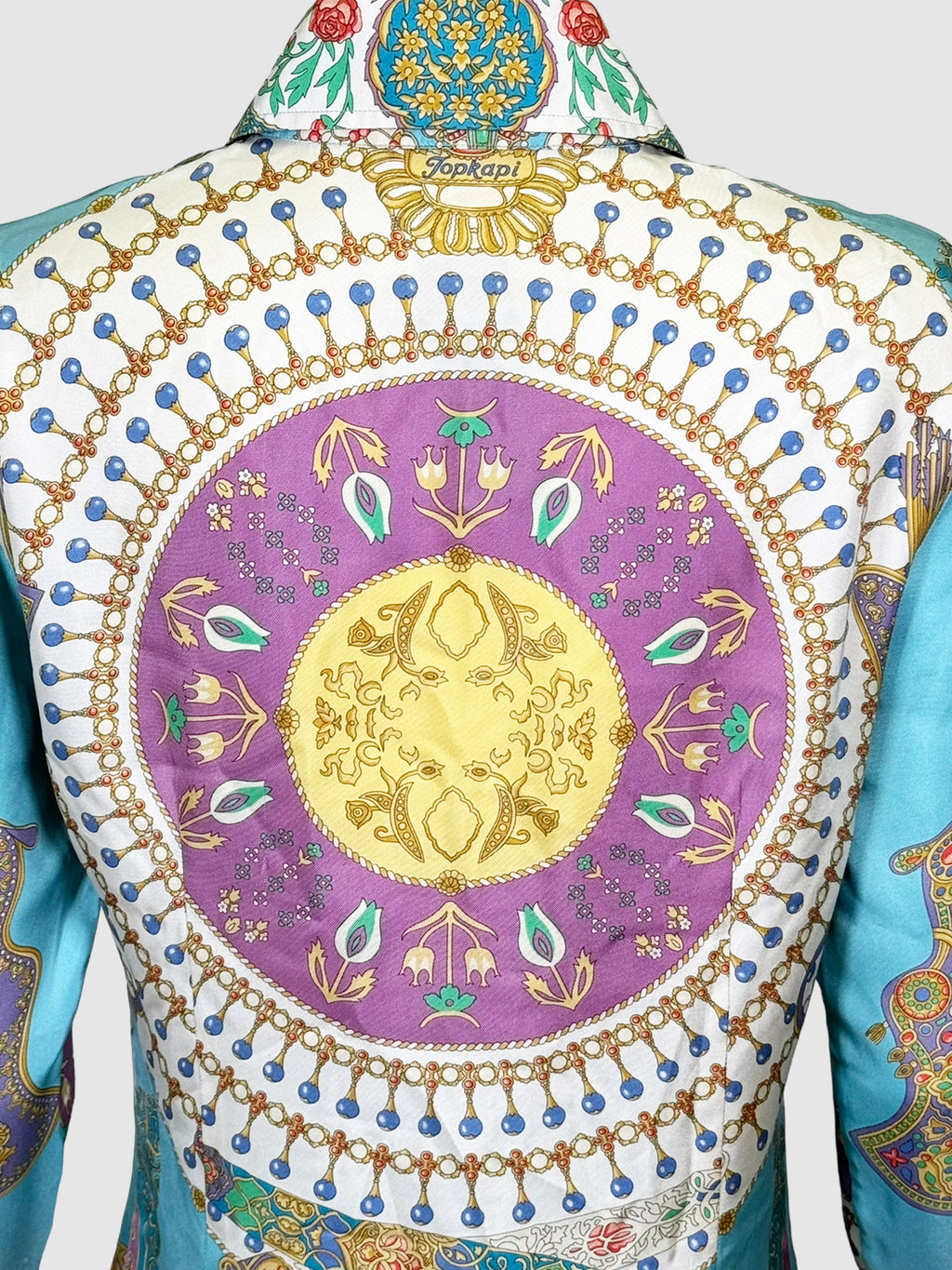 Etro Abstract Print Silk Button-Up Top - Size 42