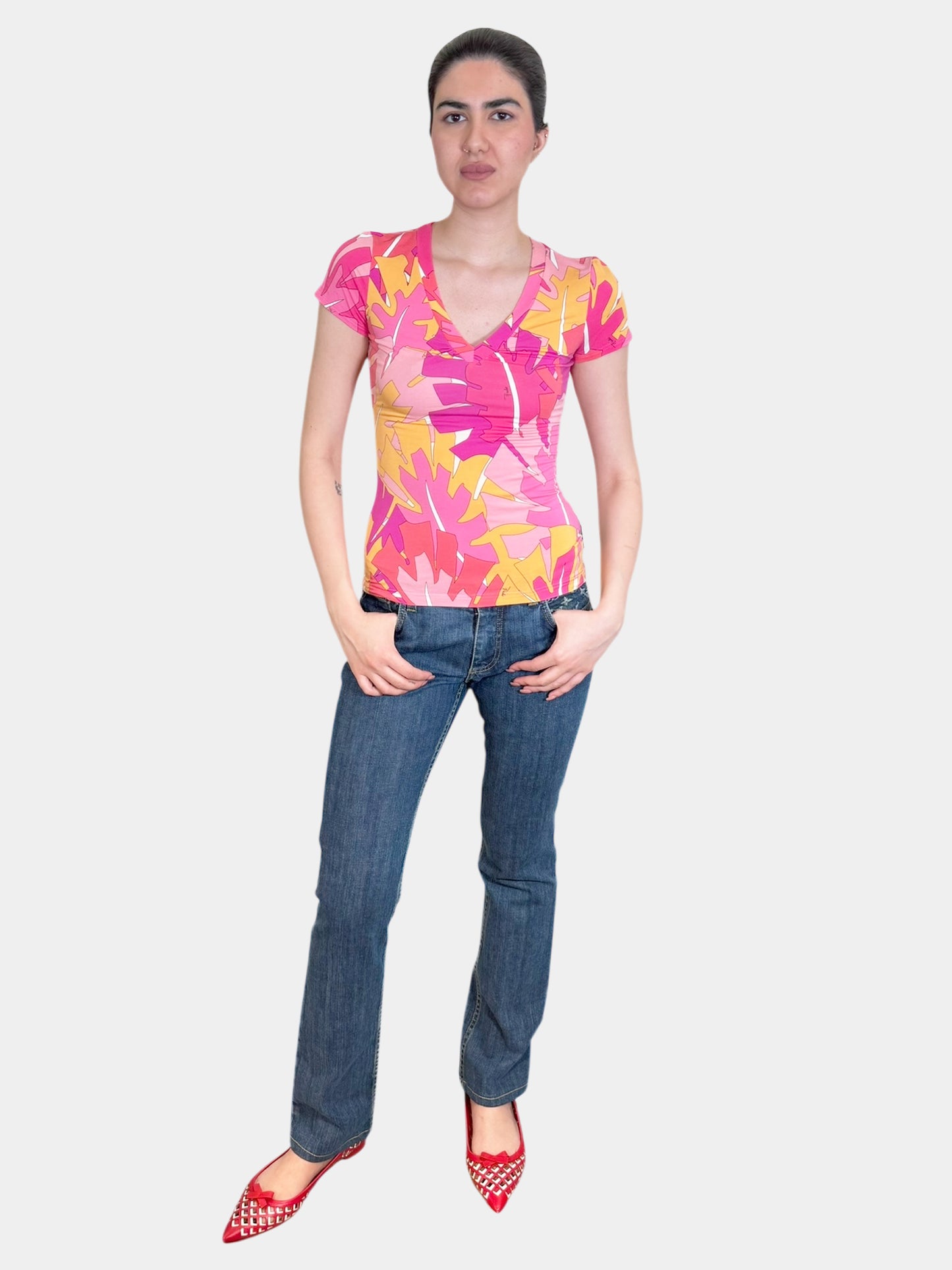 Leaf Print Top