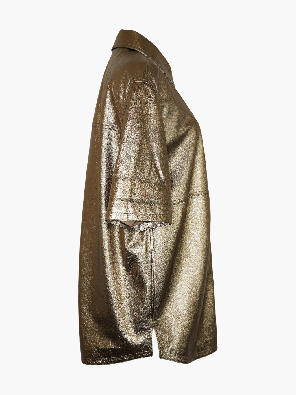 Metallic Button-Up Top