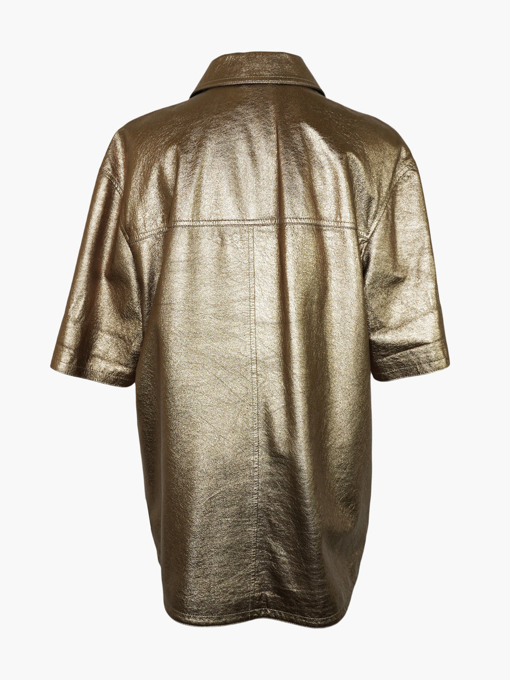 Metallic Button-Up Top