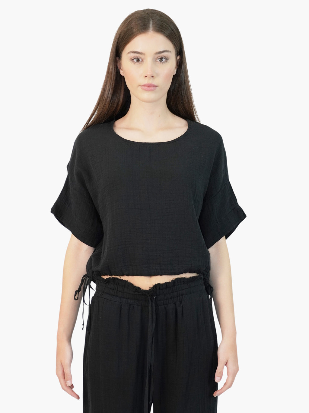 Textured Cinched Top
