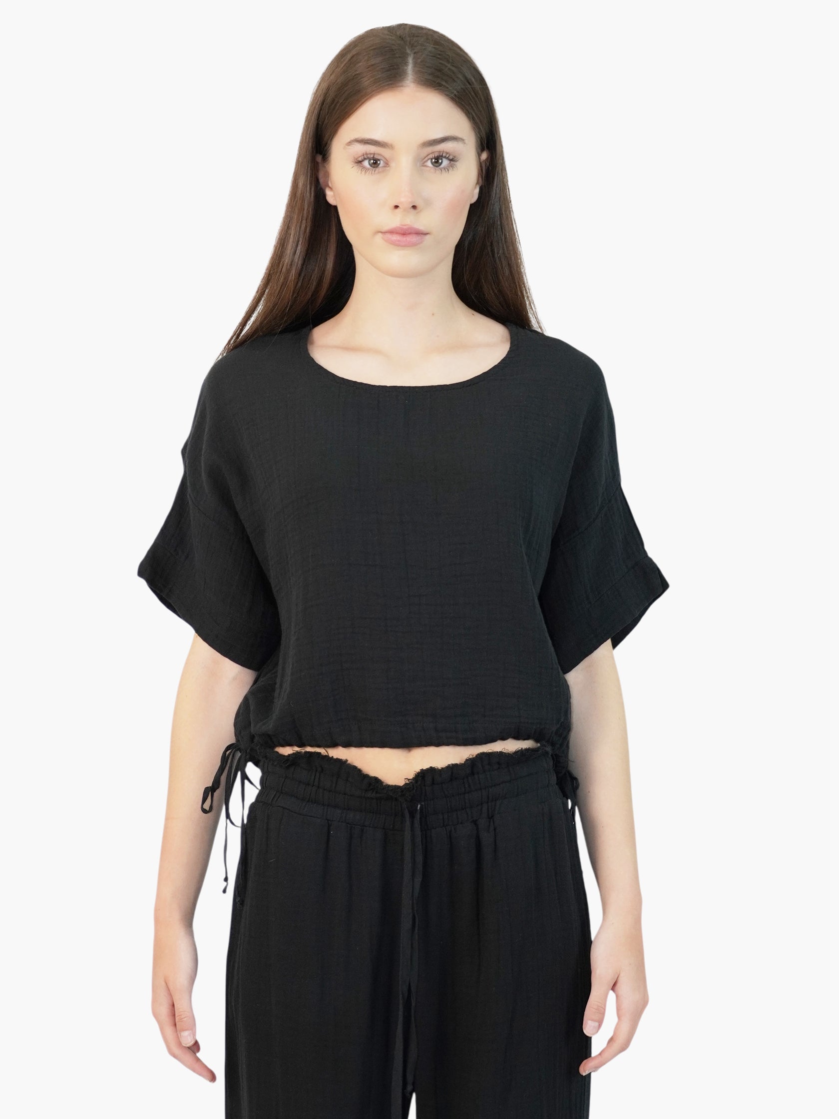 Textured Cinched Top