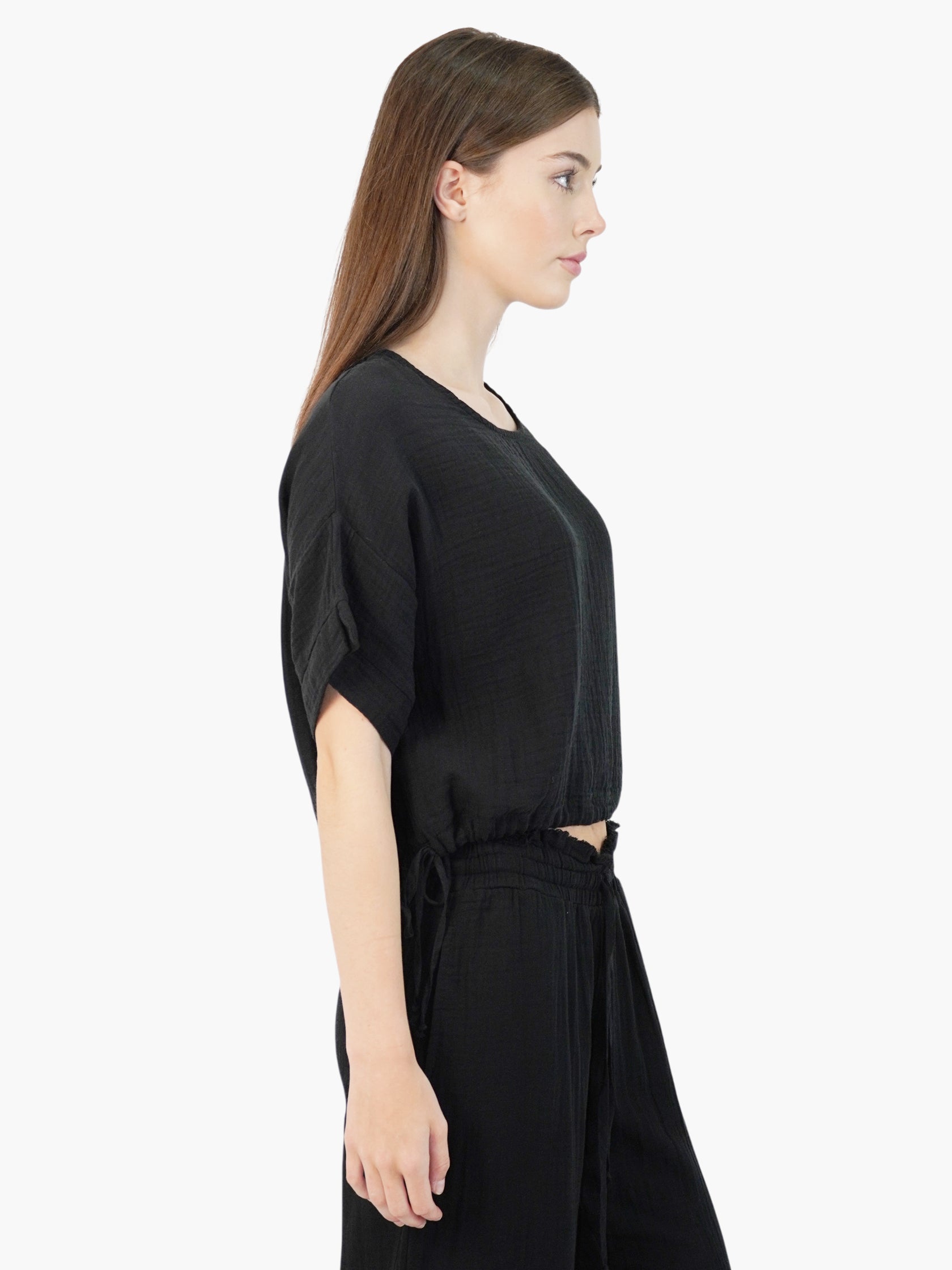 Textured Cinched Top