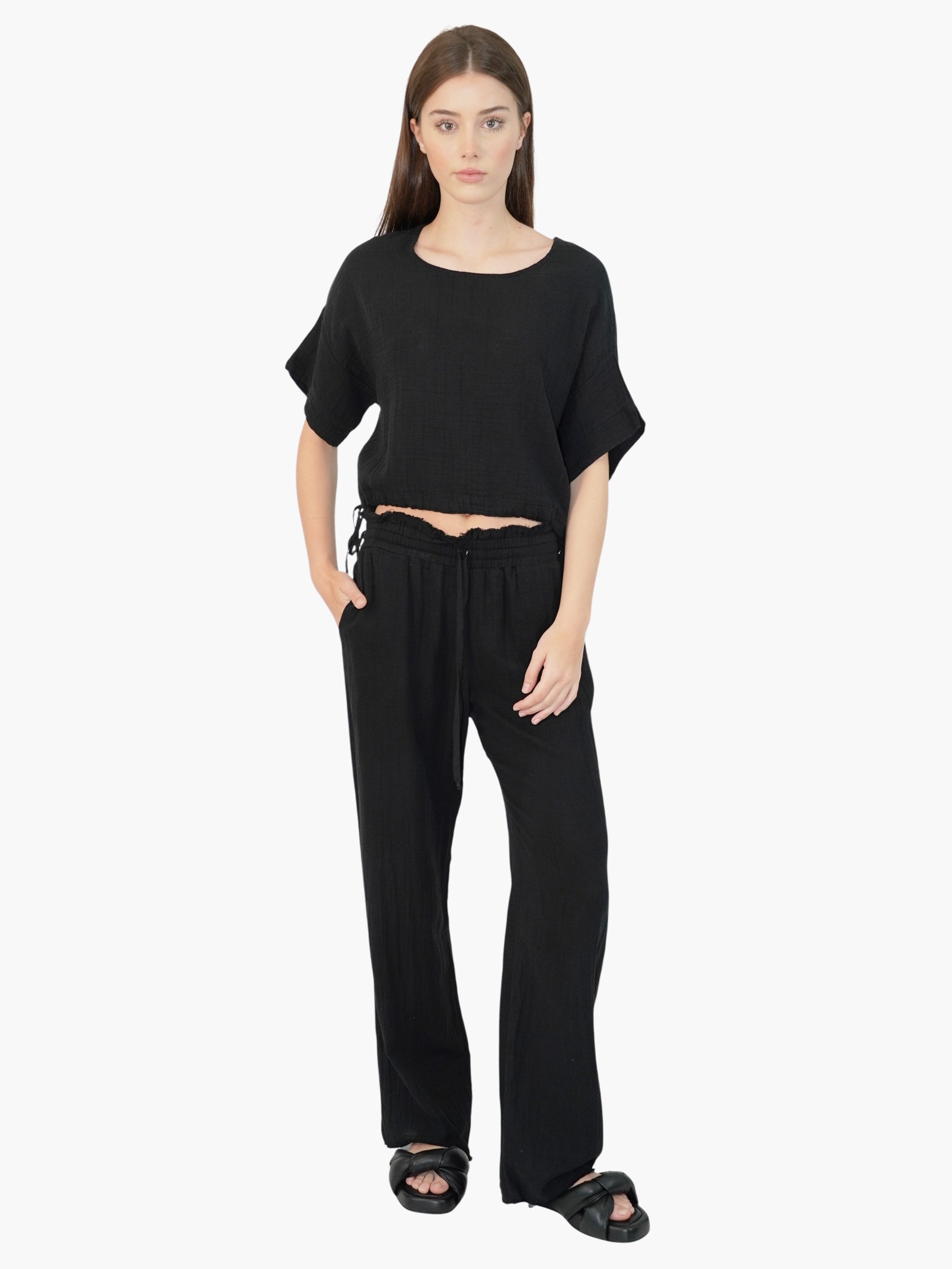 Textured Cinched Top