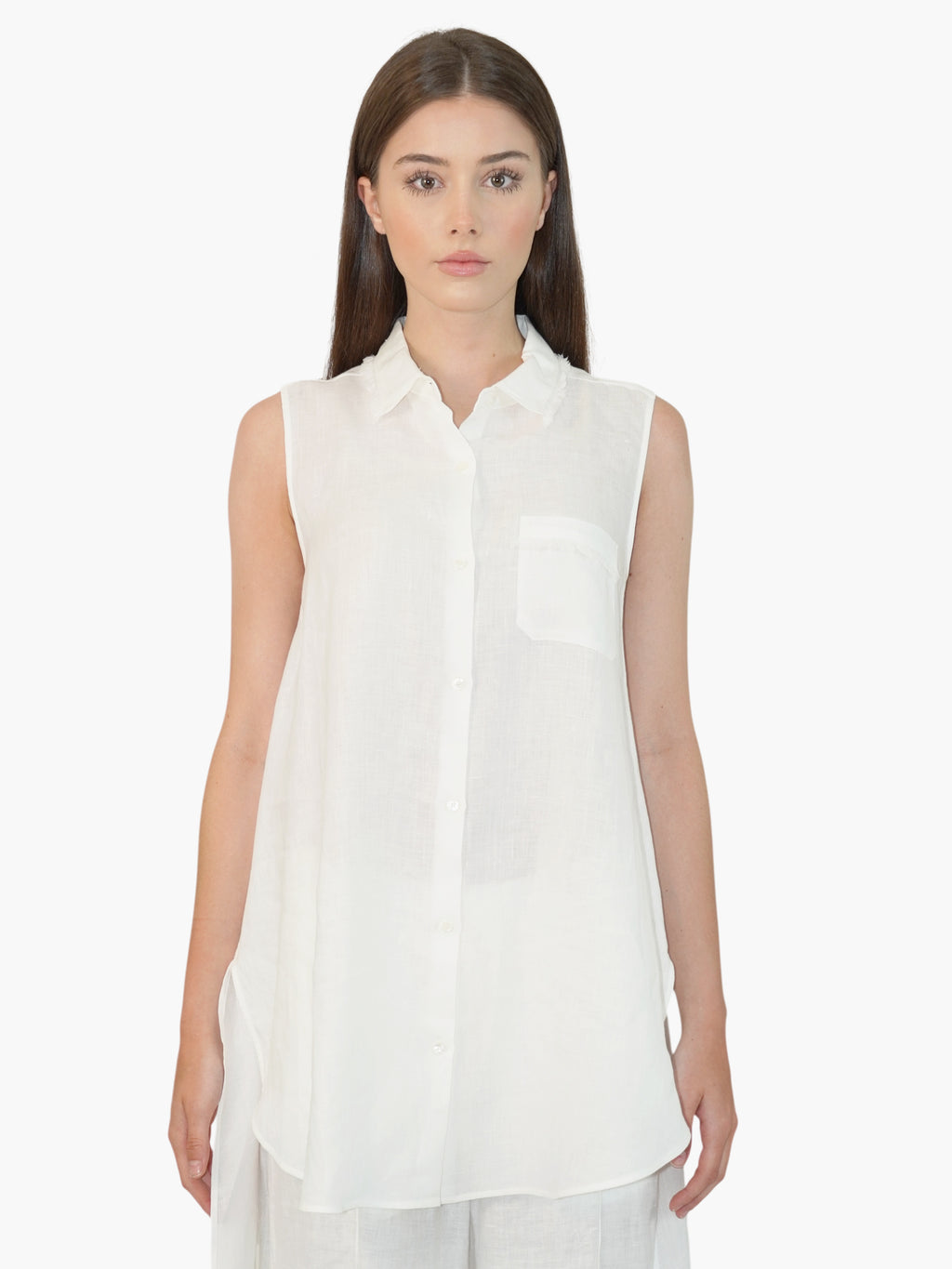 Linen Button-Up Top