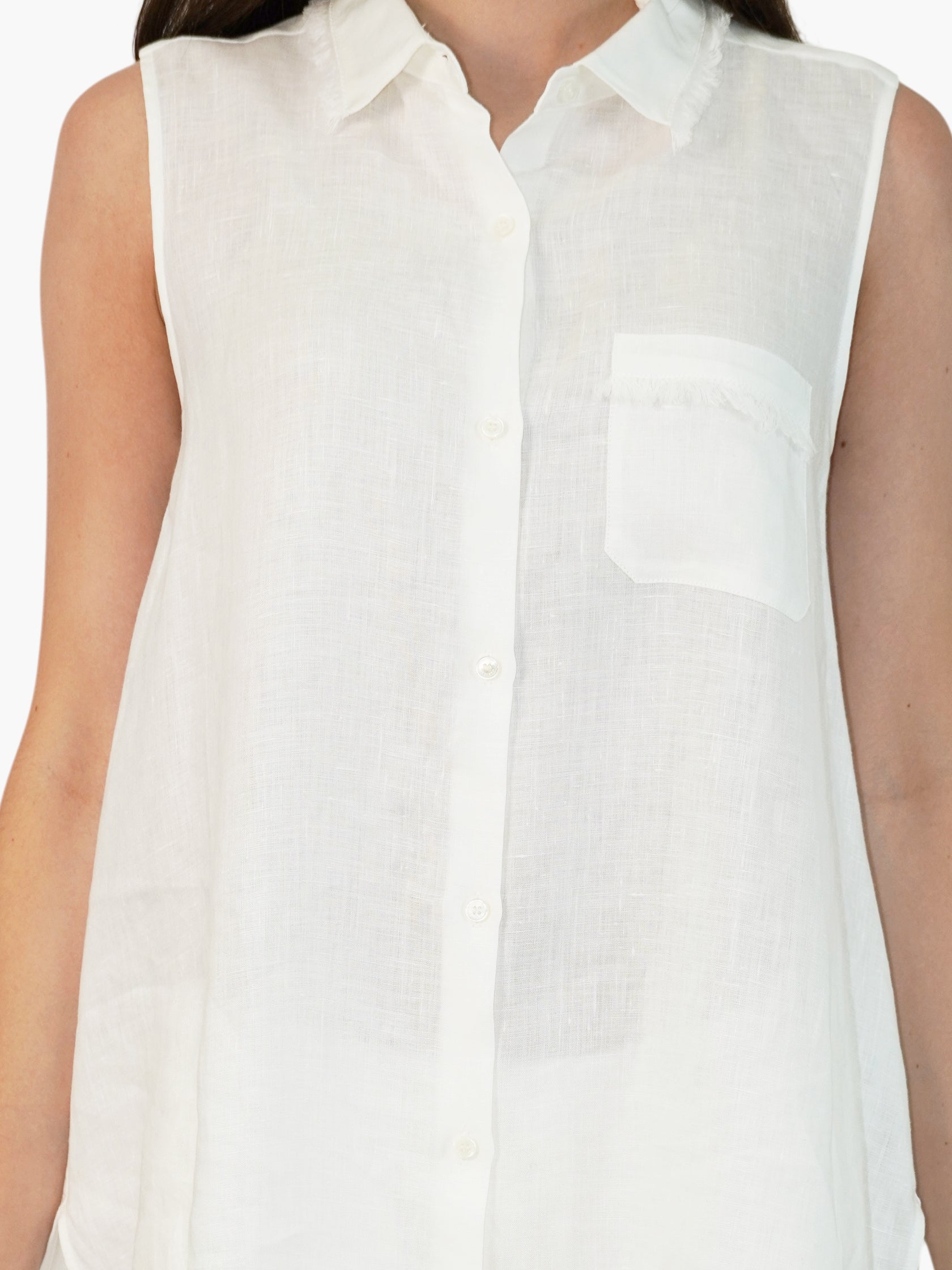 Linen Button-Up Top