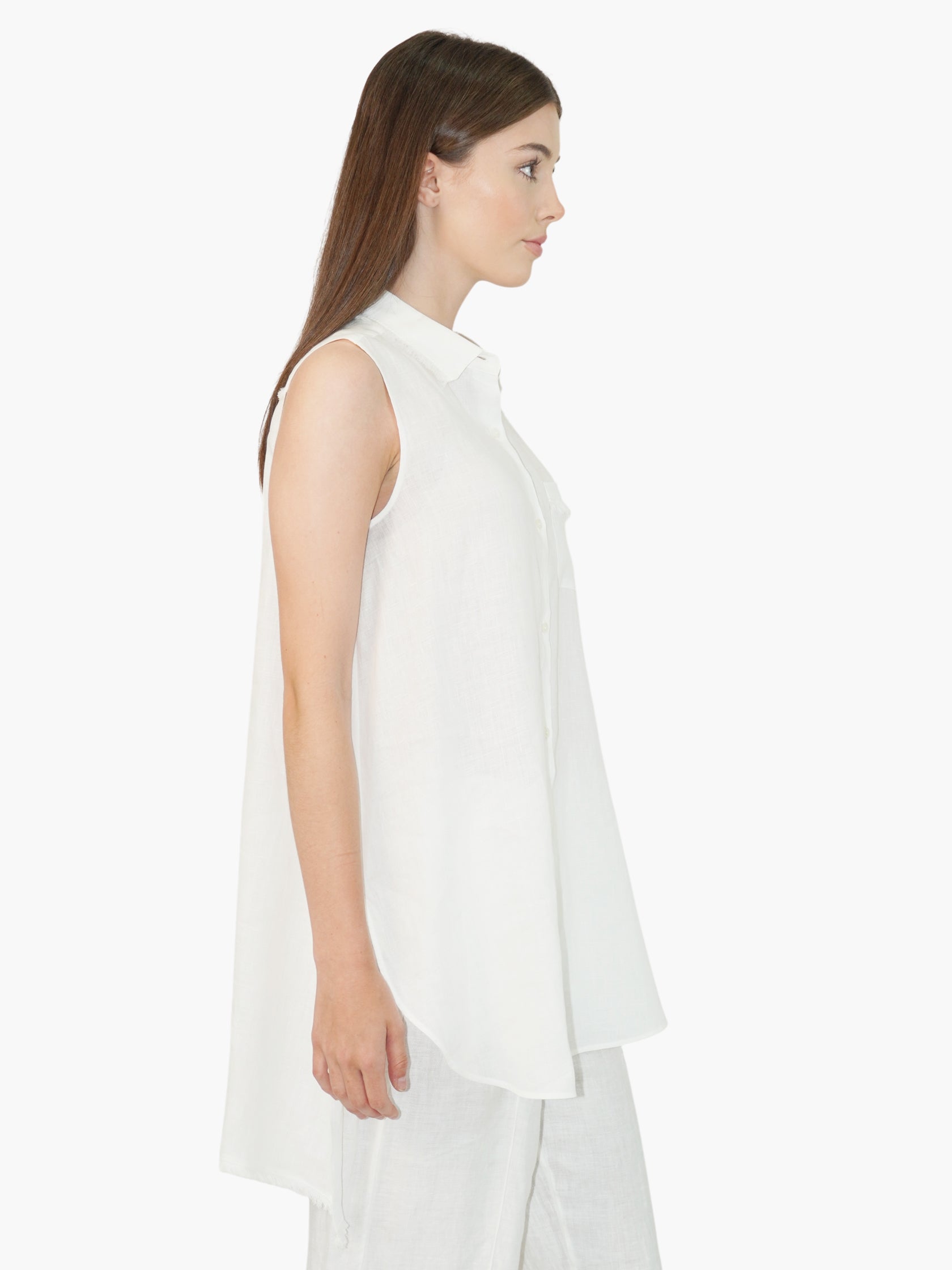Linen Button-Up Top