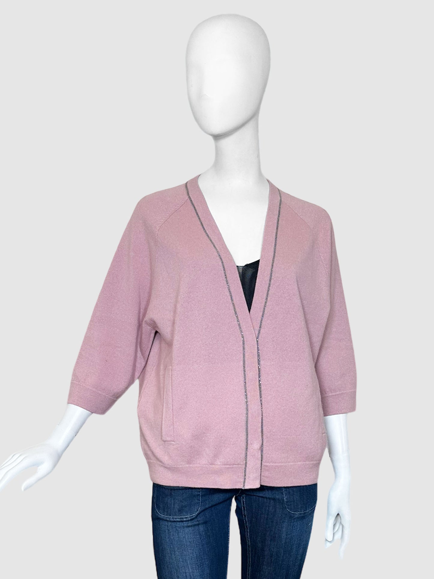 Brunello Cucinelli Three-Quarter Sleeve Cardigan - Size M