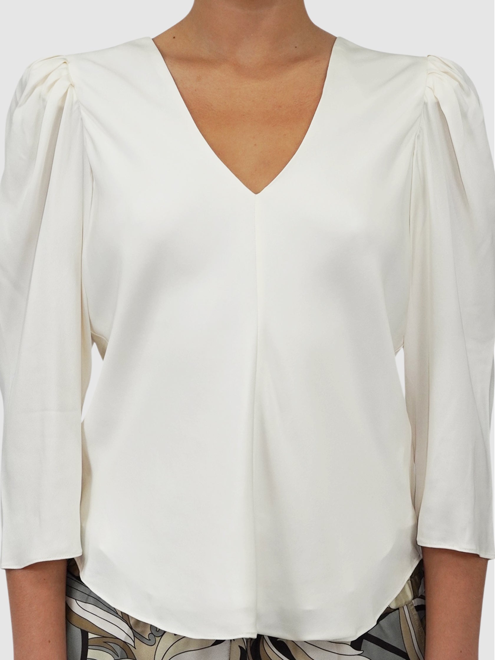 Puff Sleeve Silk Top