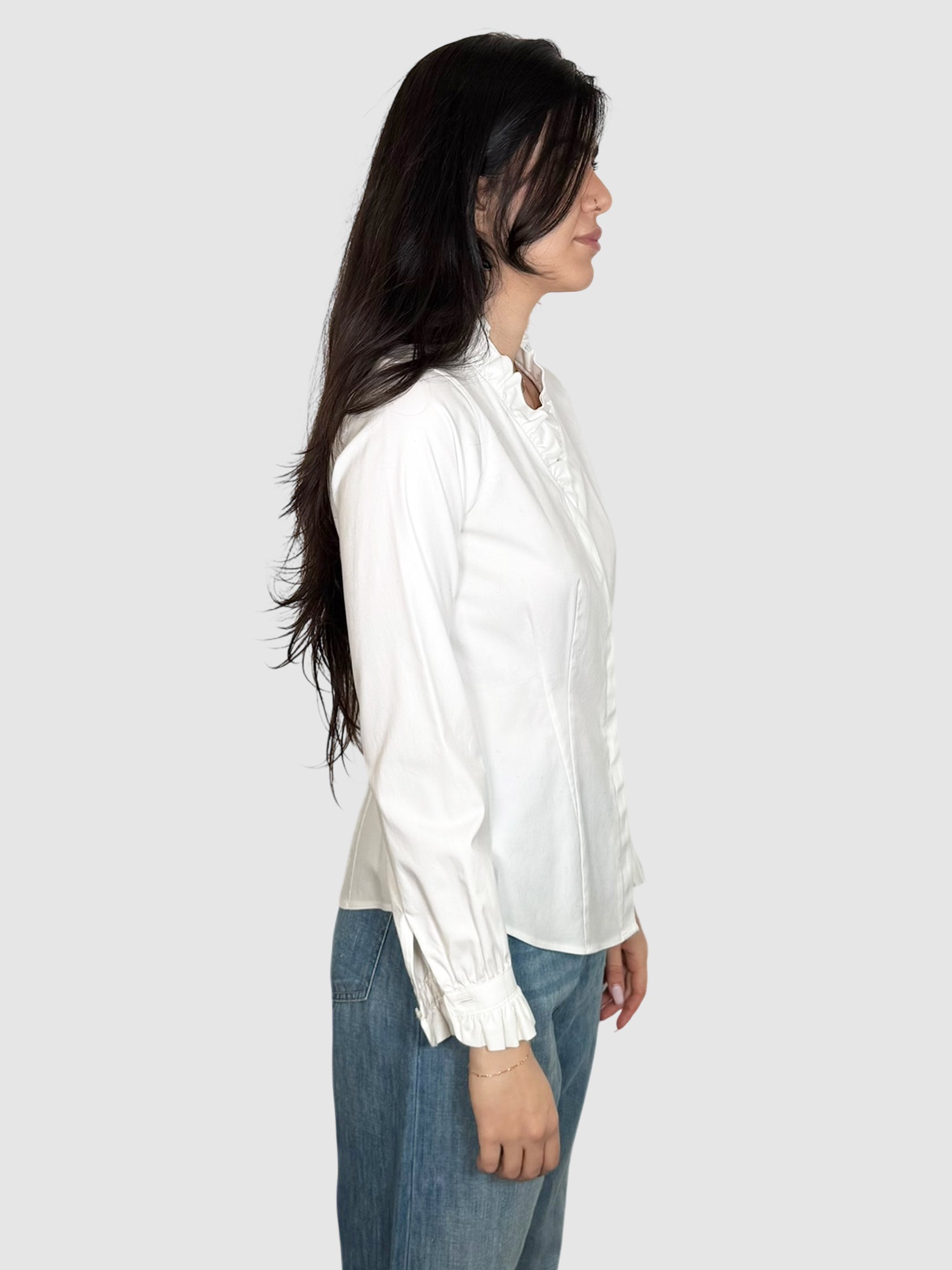 Ruffle Button-Up Top