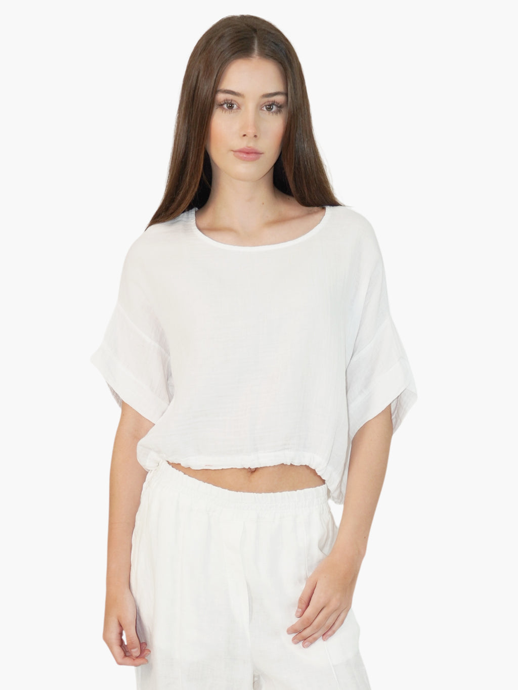 Textured Cinched Top