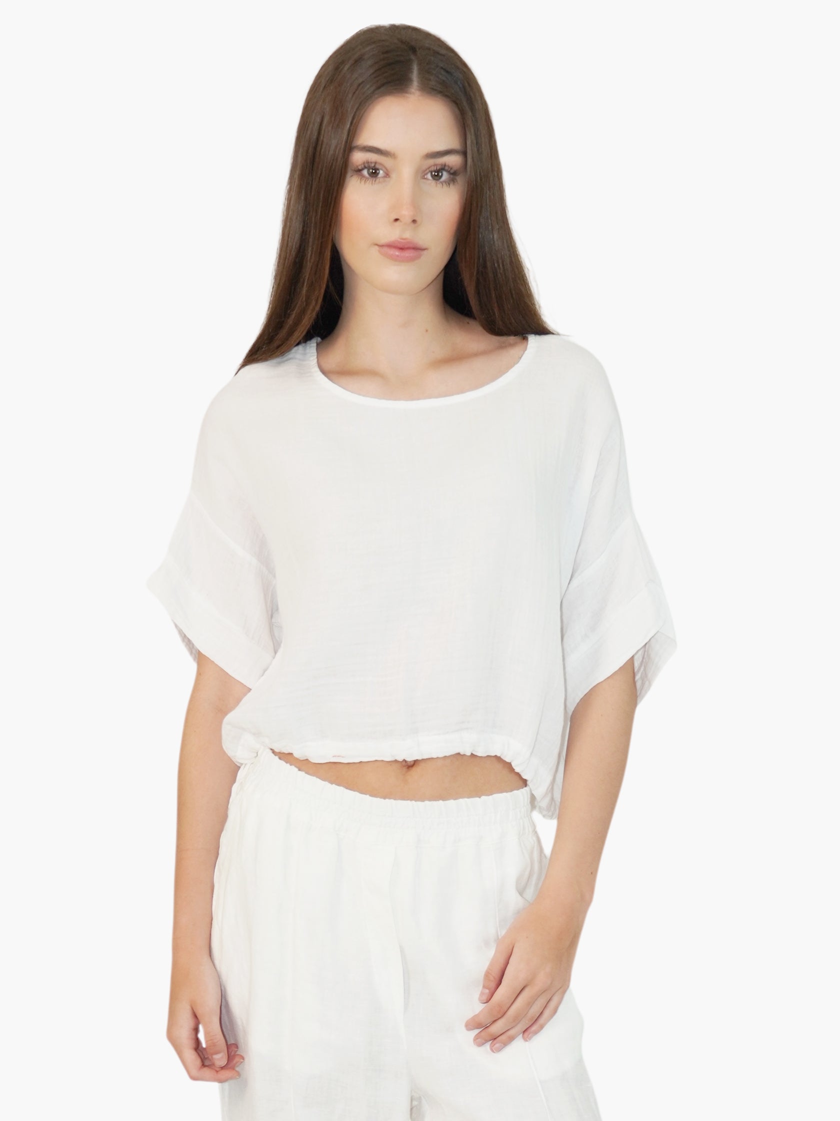 Textured Cinched Top