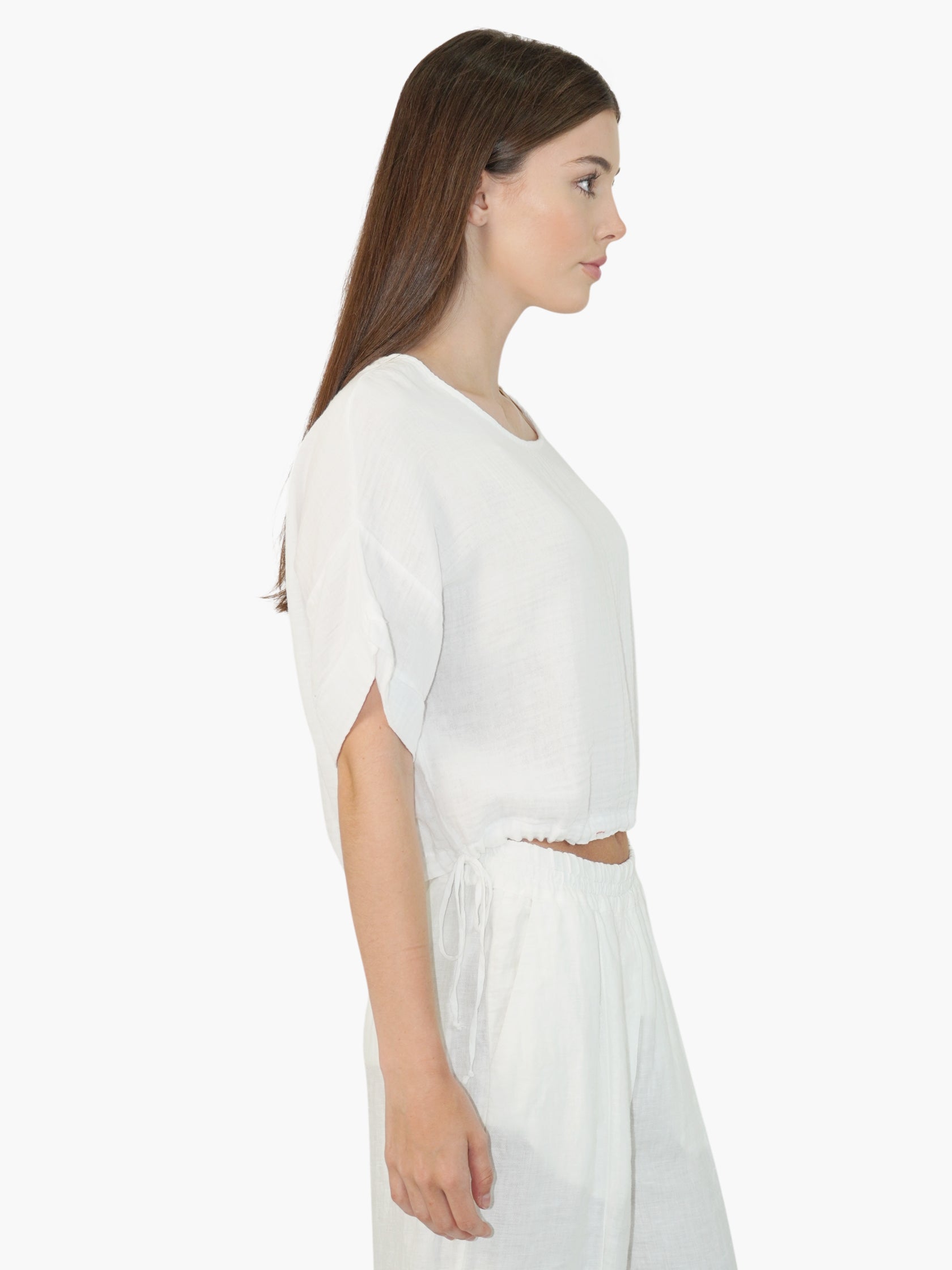 Textured Cinched Top